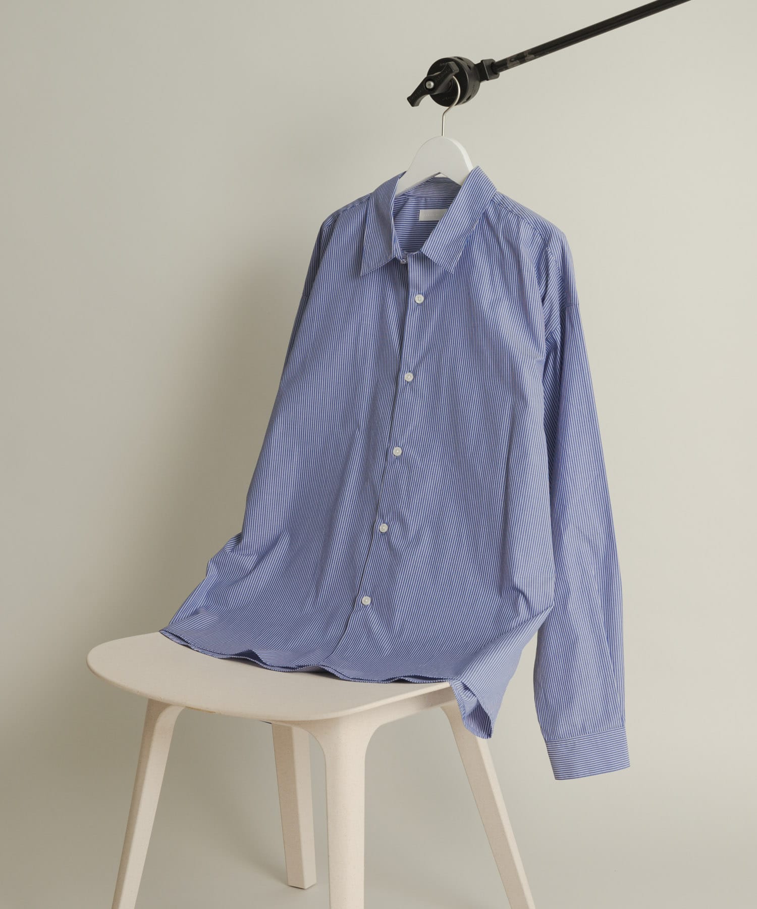 『WEB/一部店舗限定』コンフォートレギュラーカラーシャツ BLU×WHT S