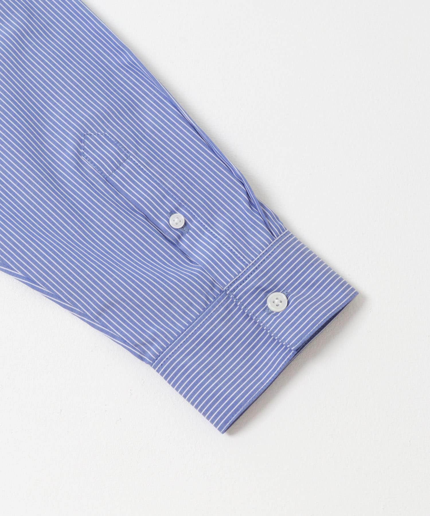 『WEB/一部店舗限定』コンフォートレギュラーカラーシャツ BLU×WHT S