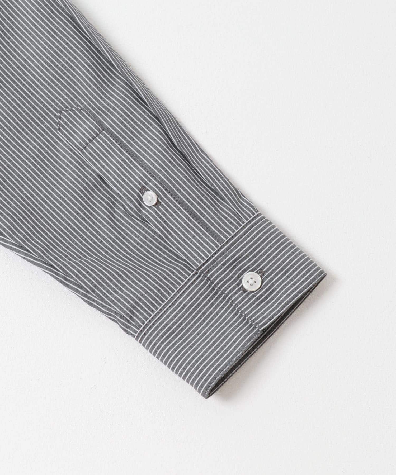 『WEB/一部店舗限定』コンフォートレギュラーカラーシャツ BLK×WHT S