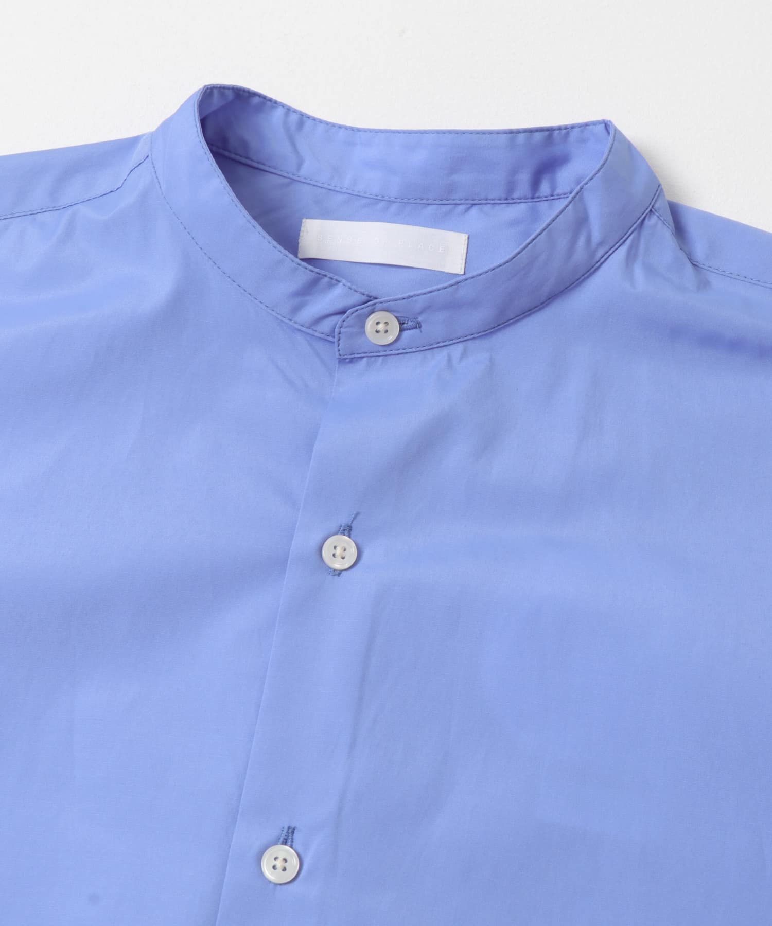 『WEB限定』コンフォートバンドカラーシャツ BLUE M