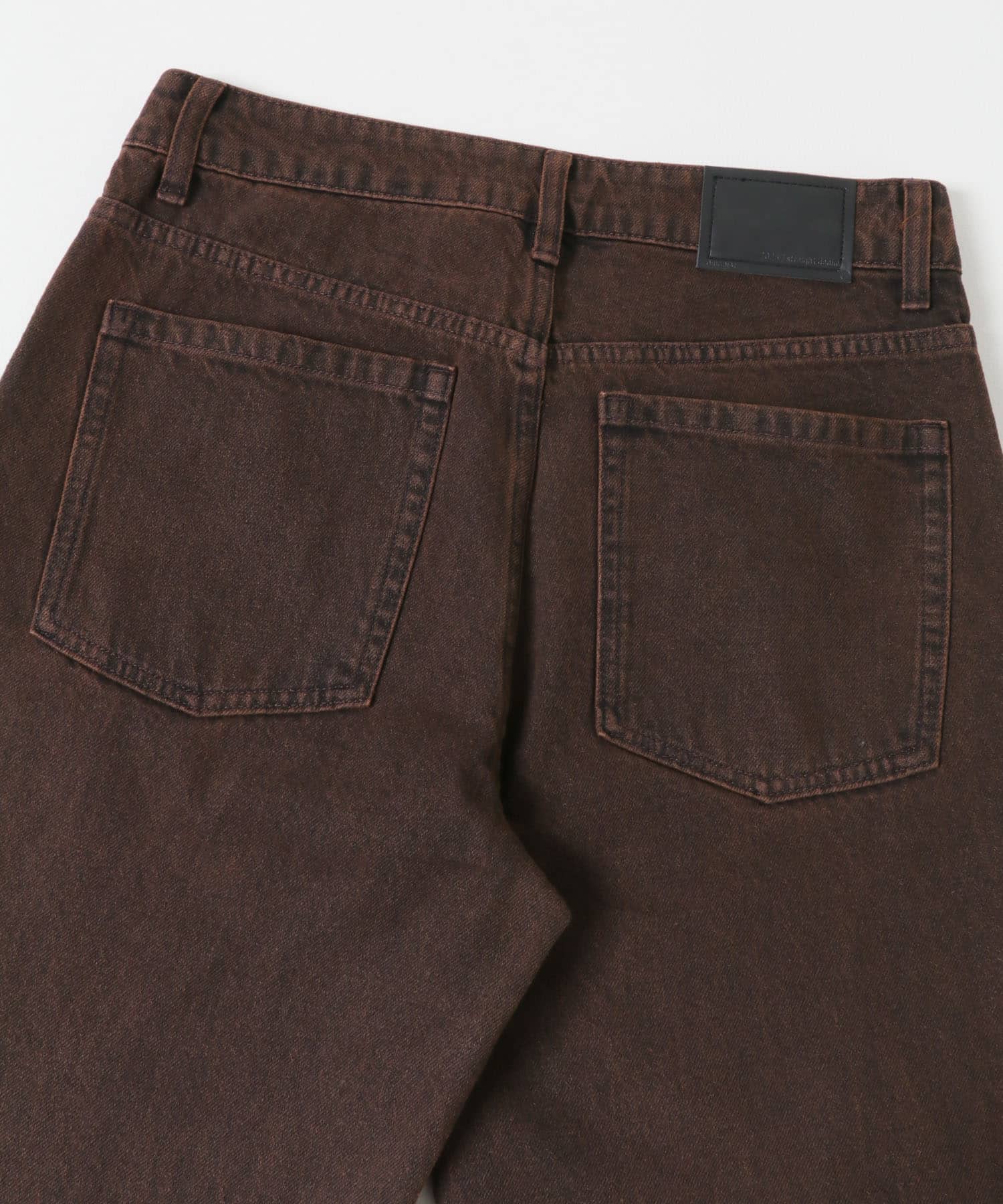 ストレートデニムパンツ BROWN S