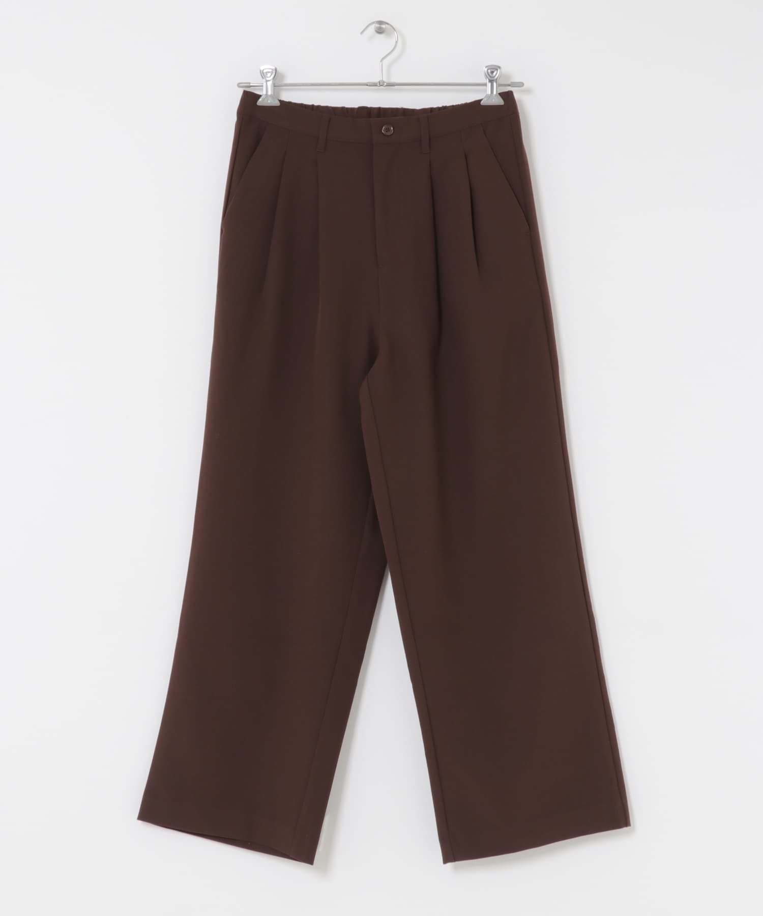 コンフォートストレートスラックス BROWN M