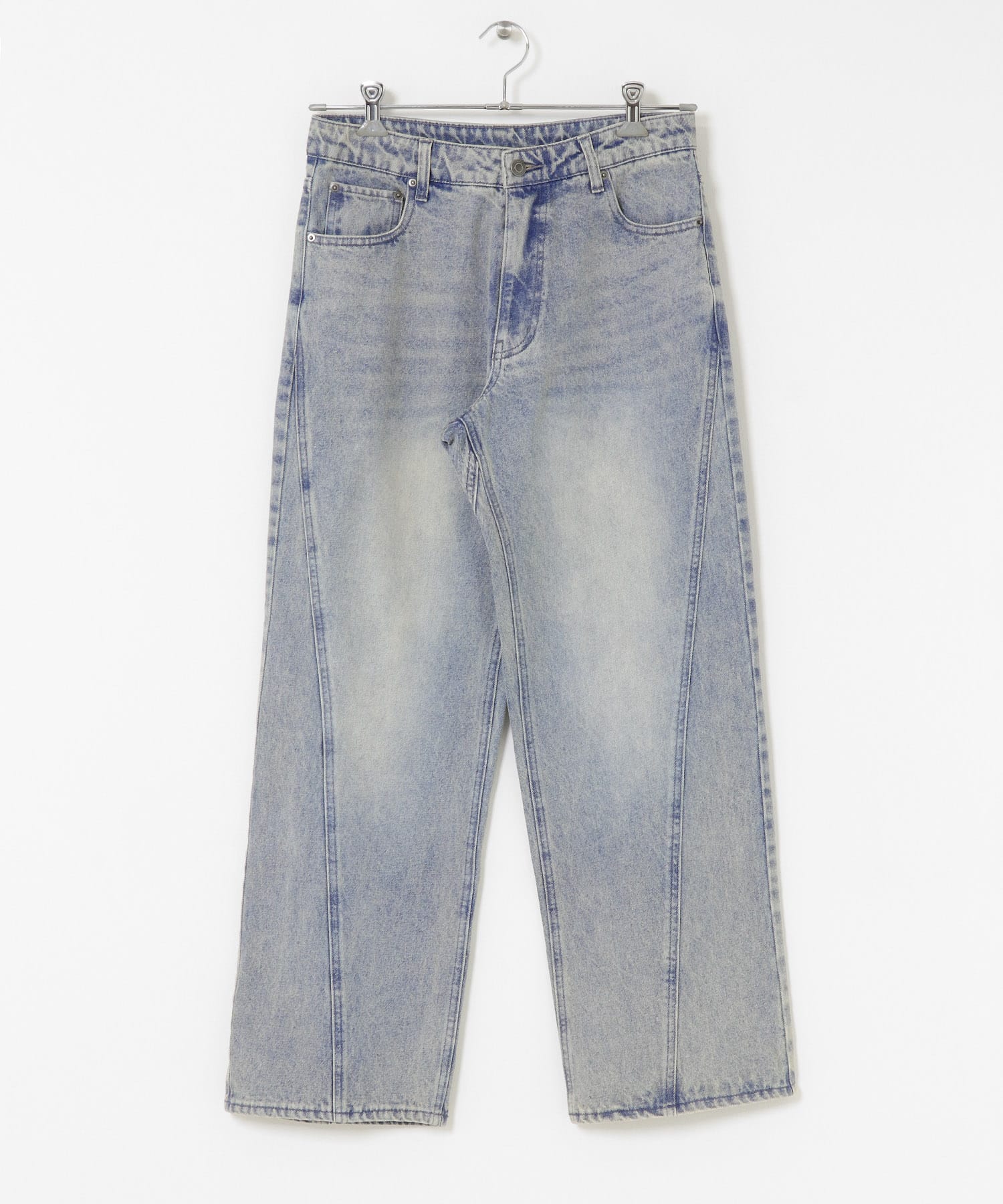 ツイストデニムワイドパンツ L.INDIGO M