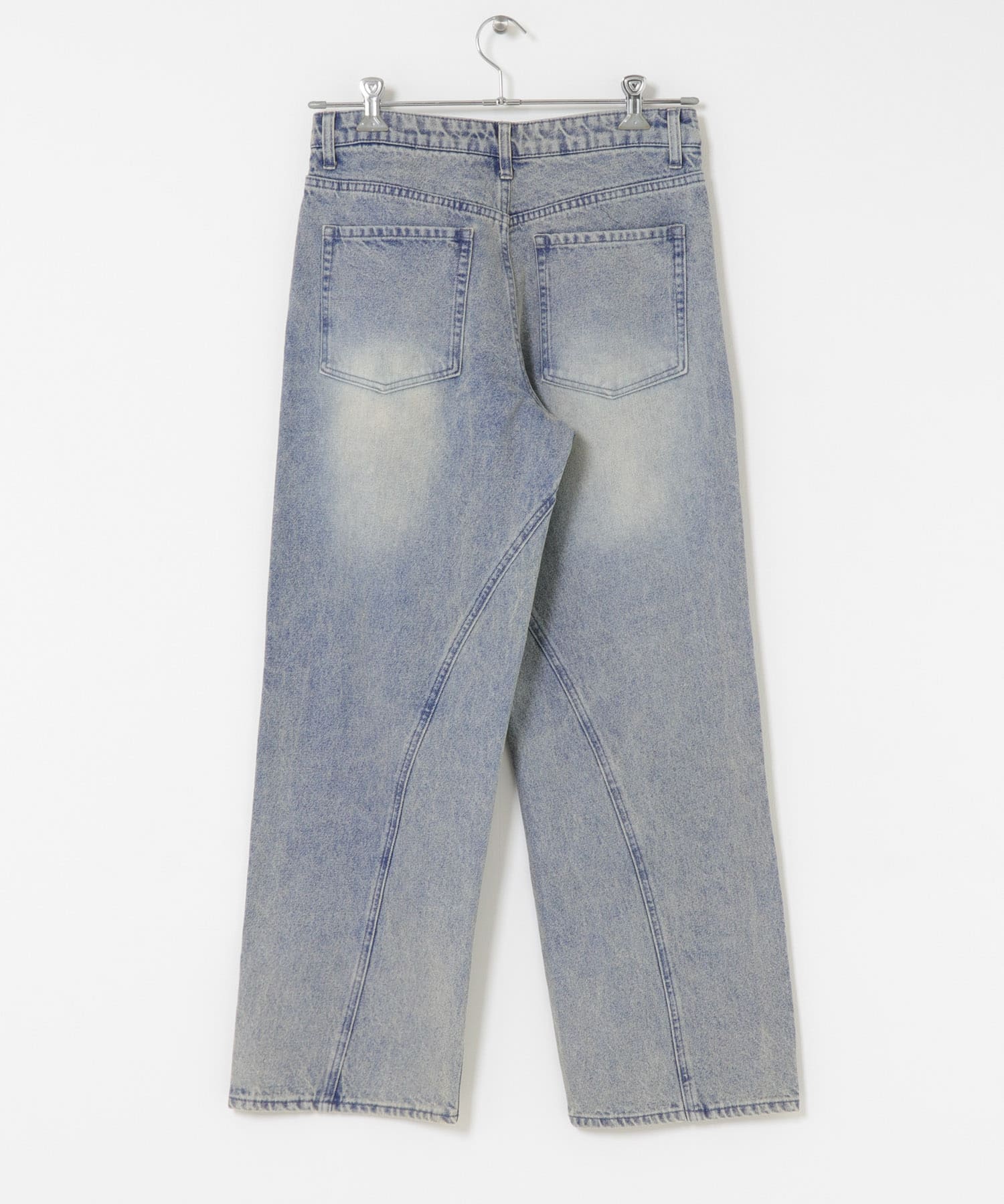 ツイストデニムワイドパンツ L.INDIGO M