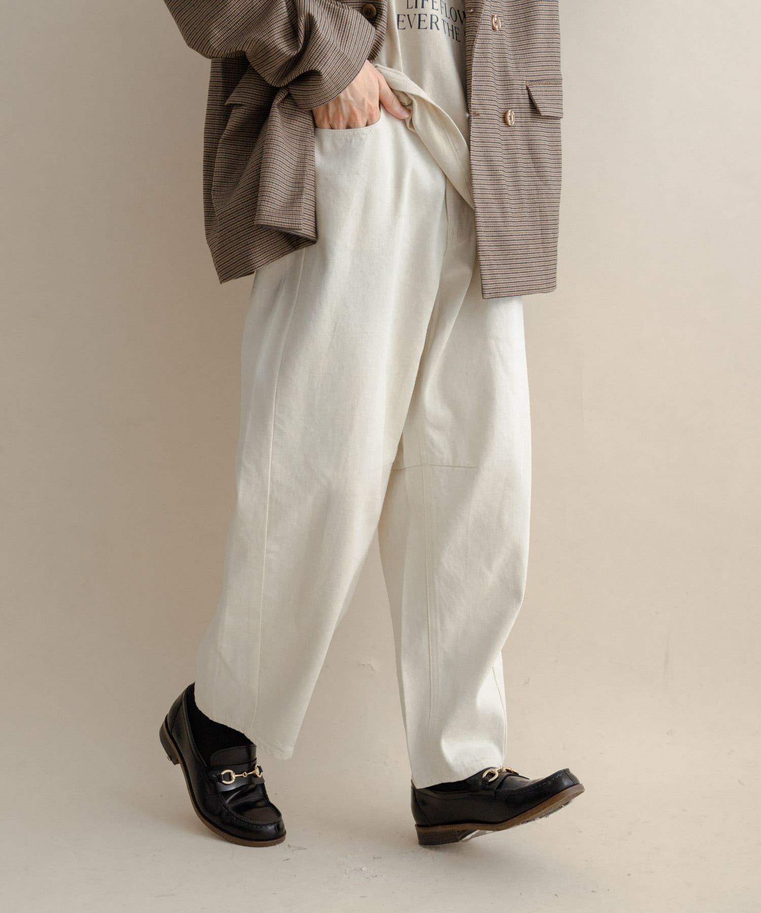 バレルレッグデニムパンツ