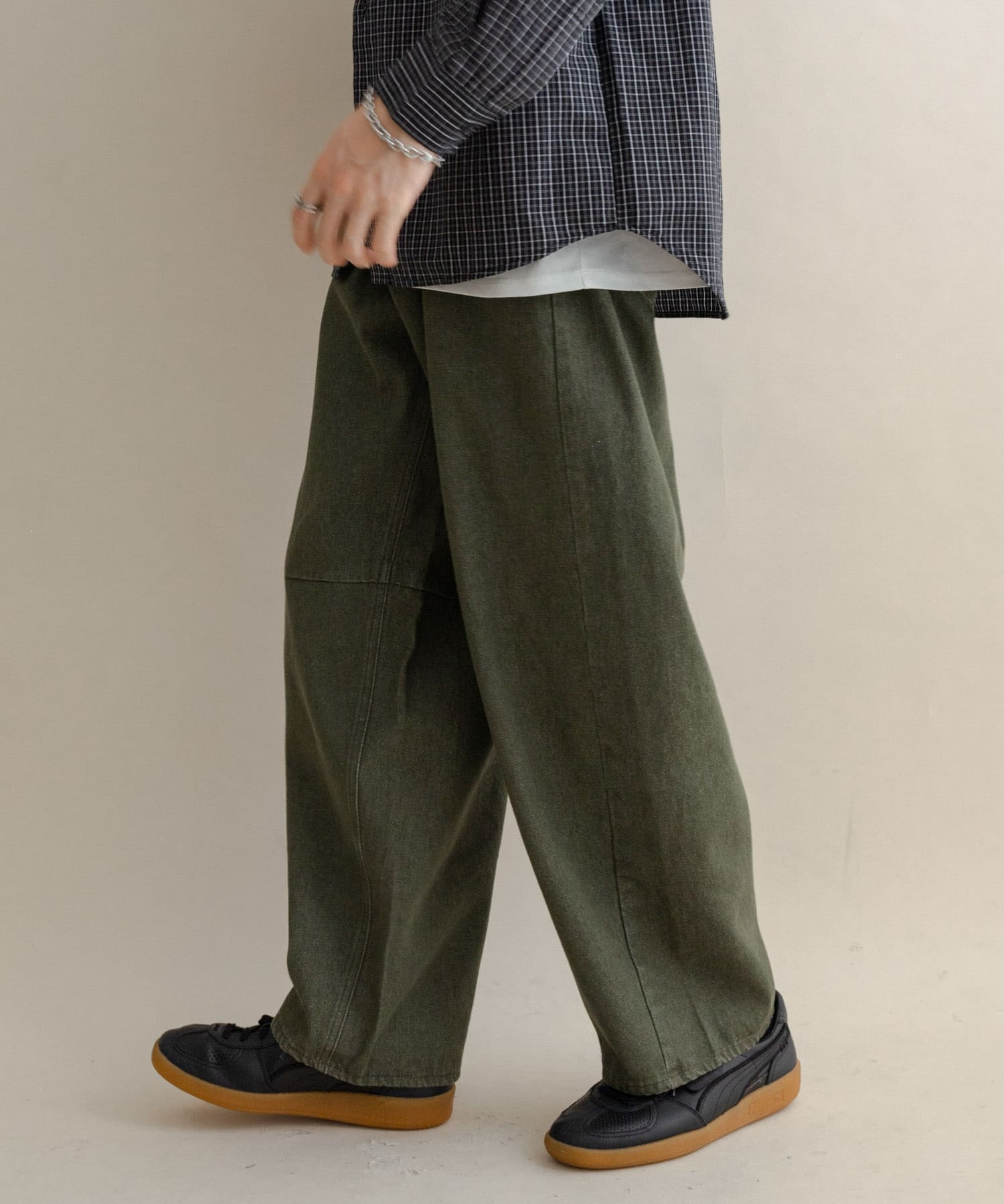 バレルレッグデニムパンツ