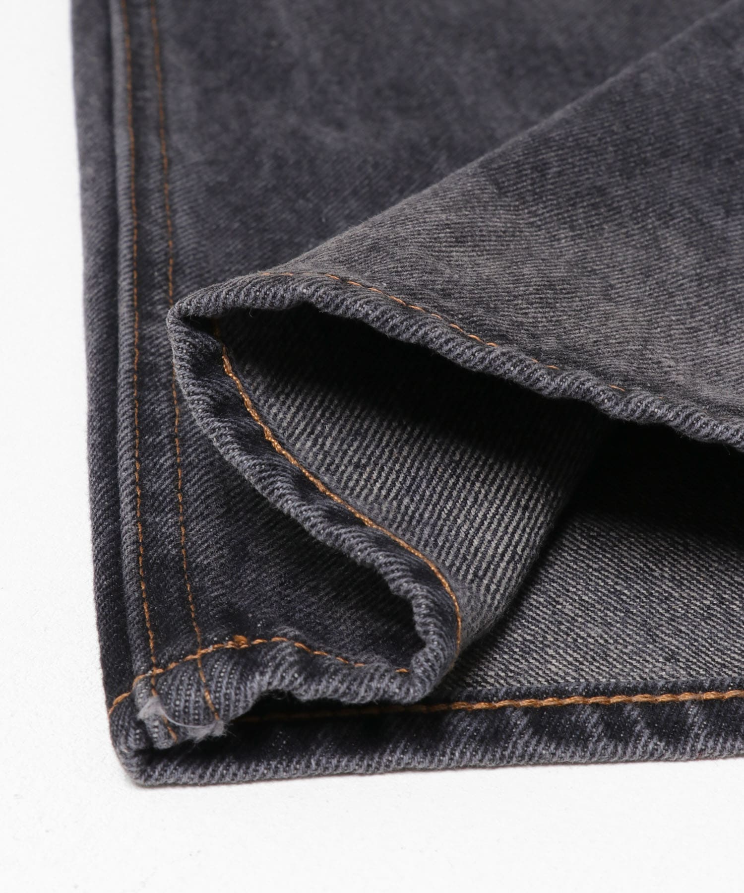 『WEB限定』ハードウォッシュデニムワイドパンツ BLACK M