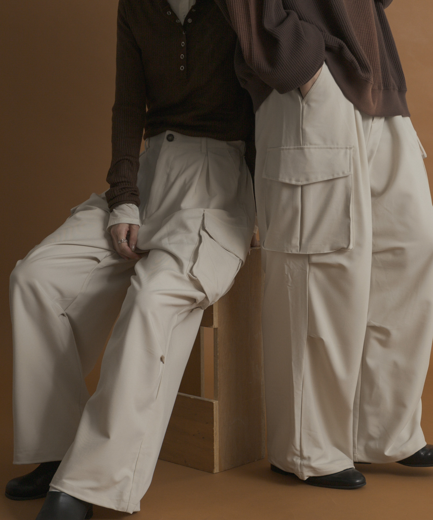 『ユニセックス』ワイドカーゴパンツ