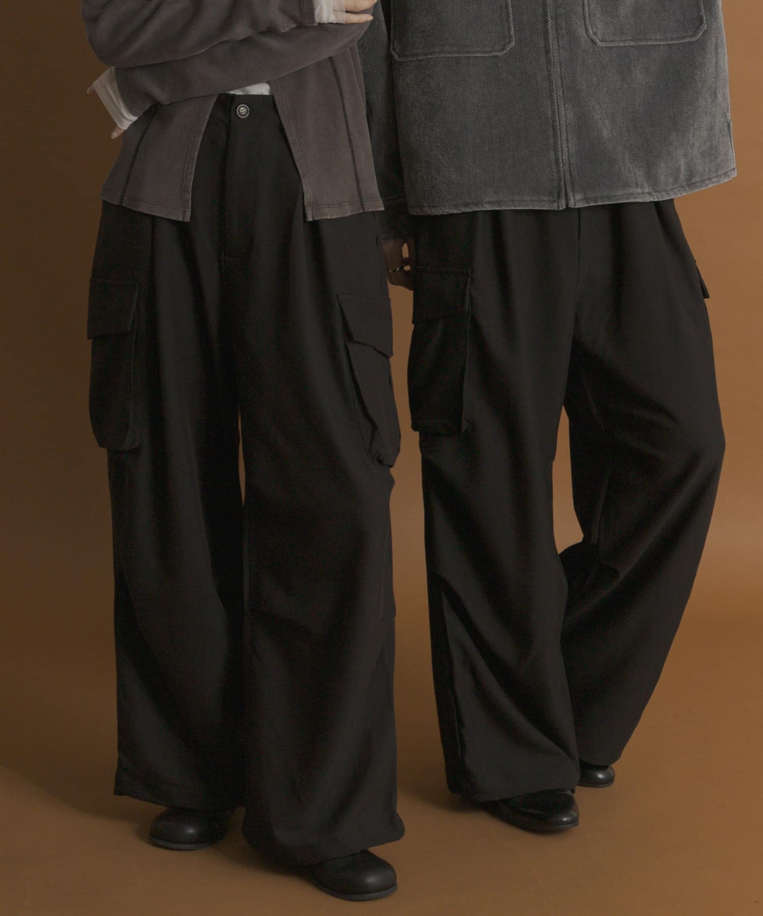 『ユニセックス』ワイドカーゴパンツ
