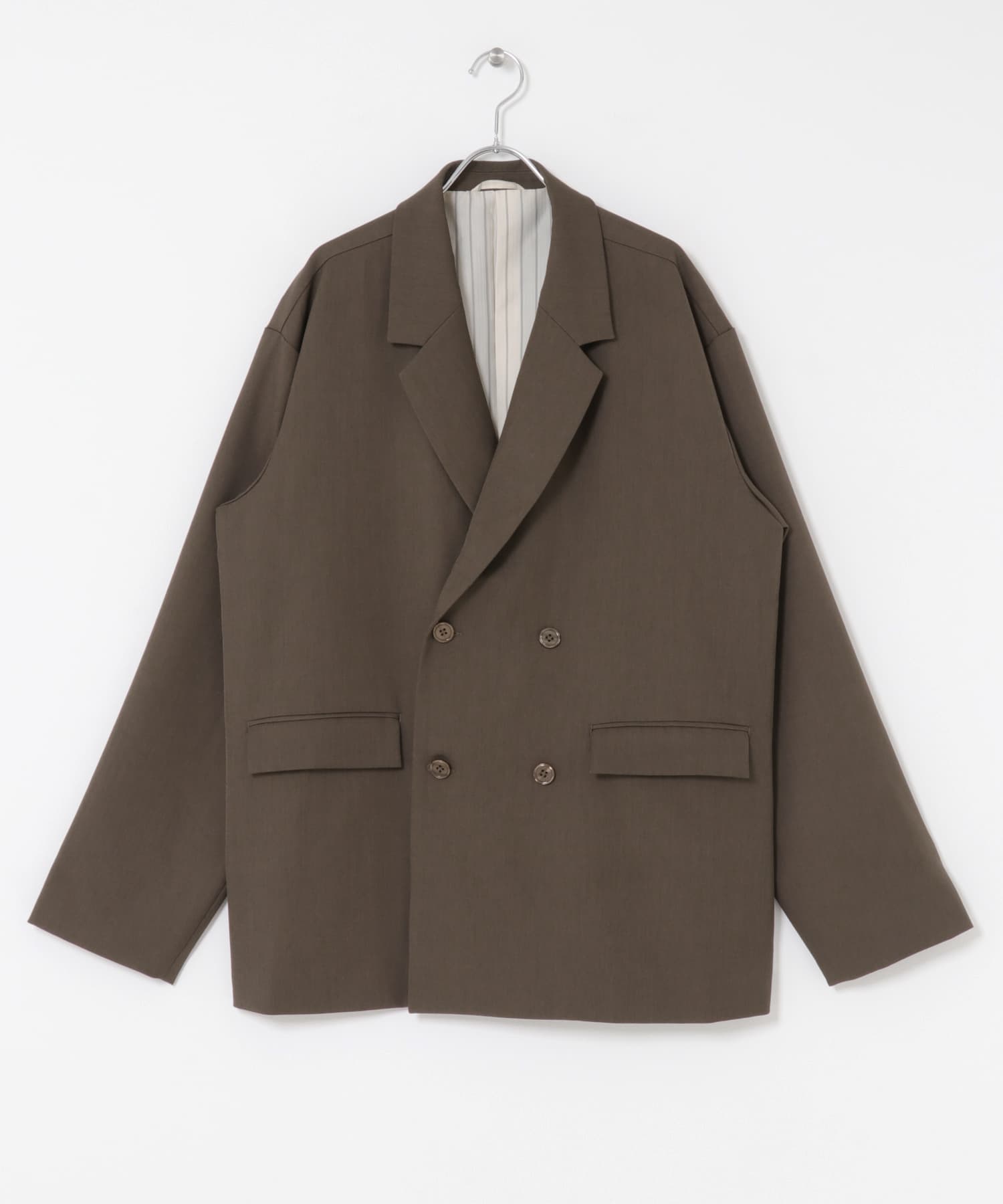 ダブルルーズテーラードジャケット BROWN M