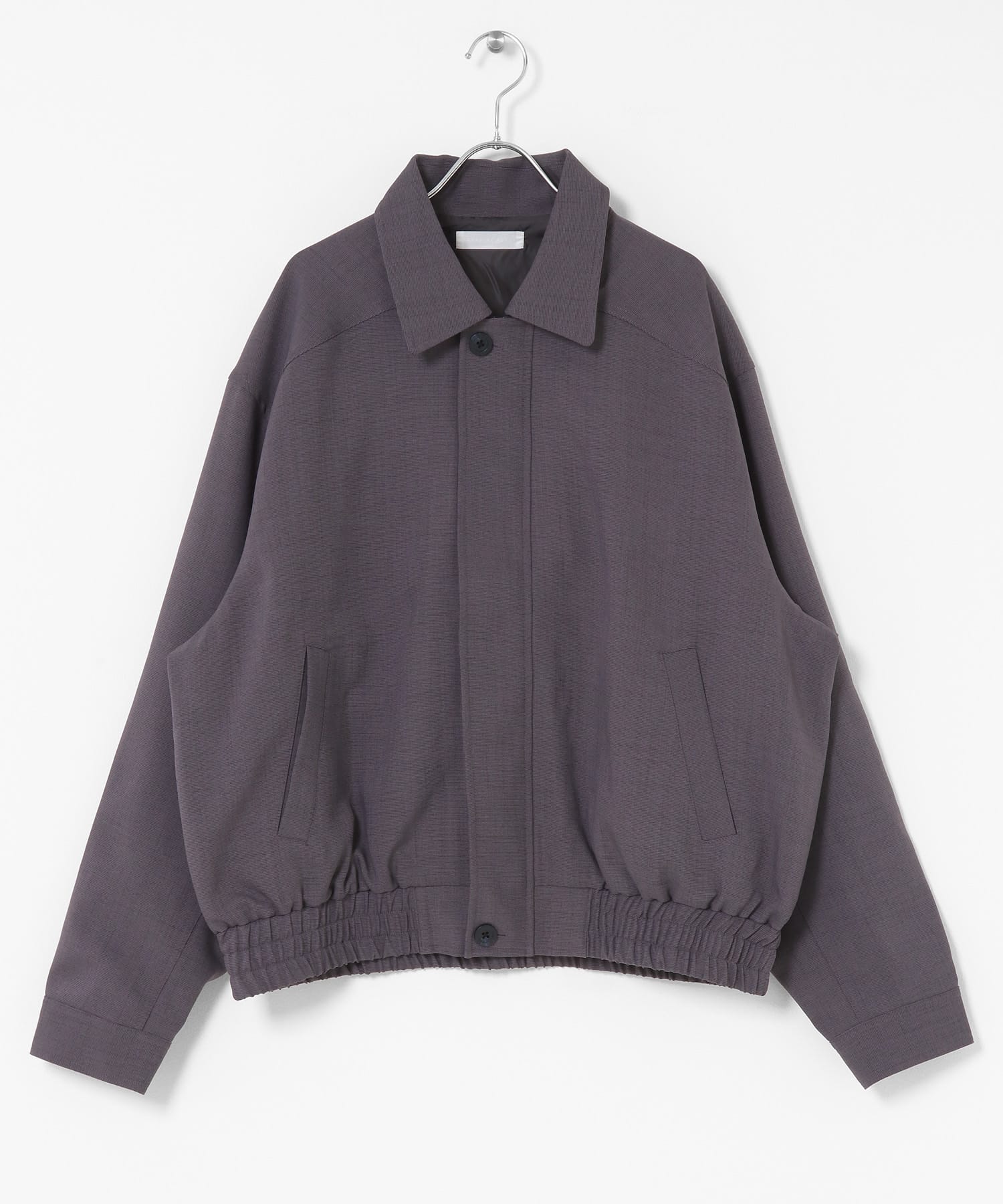 メランジバルーンジップブルゾン PURPLE M