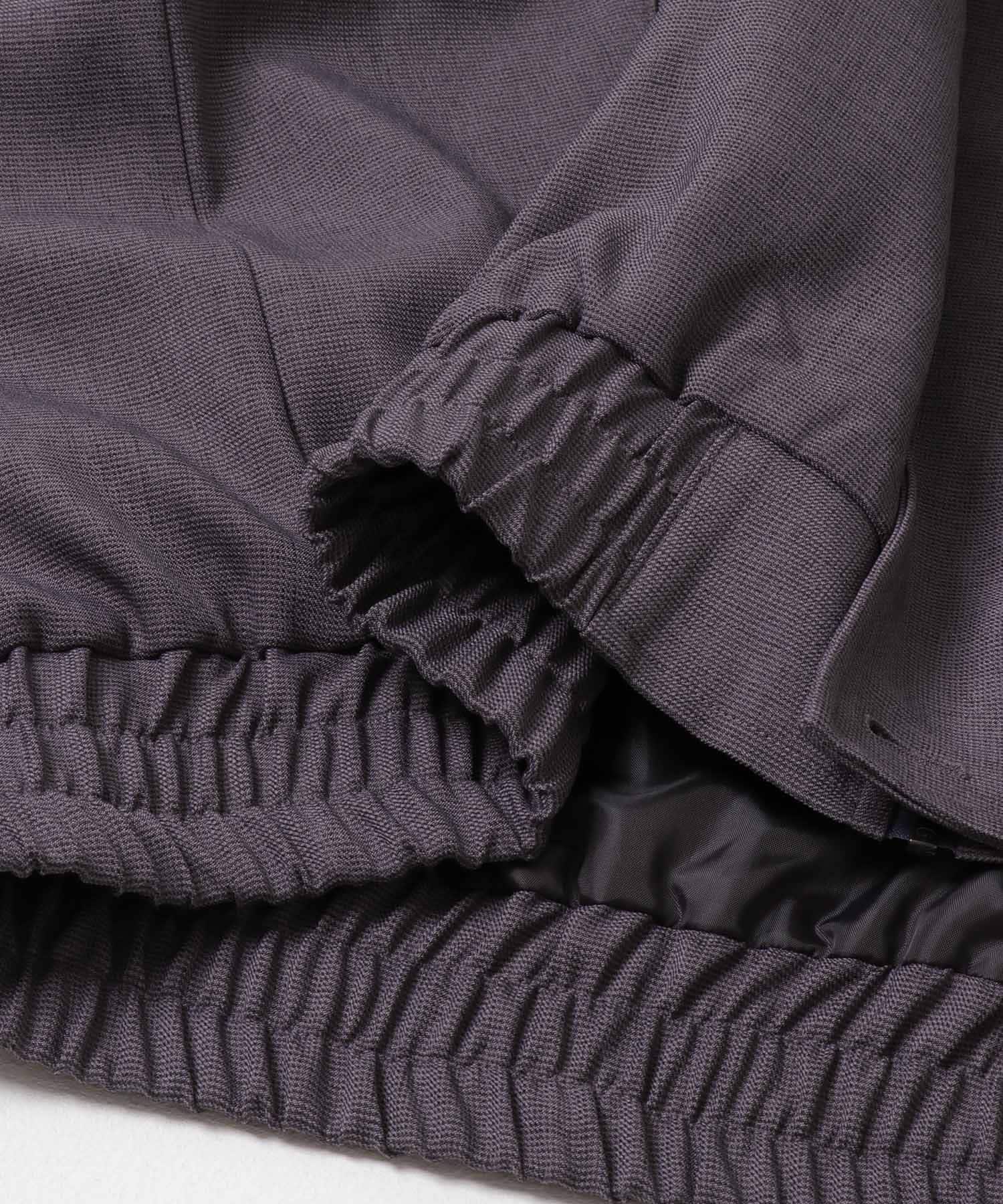 メランジバルーンジップブルゾン PURPLE M