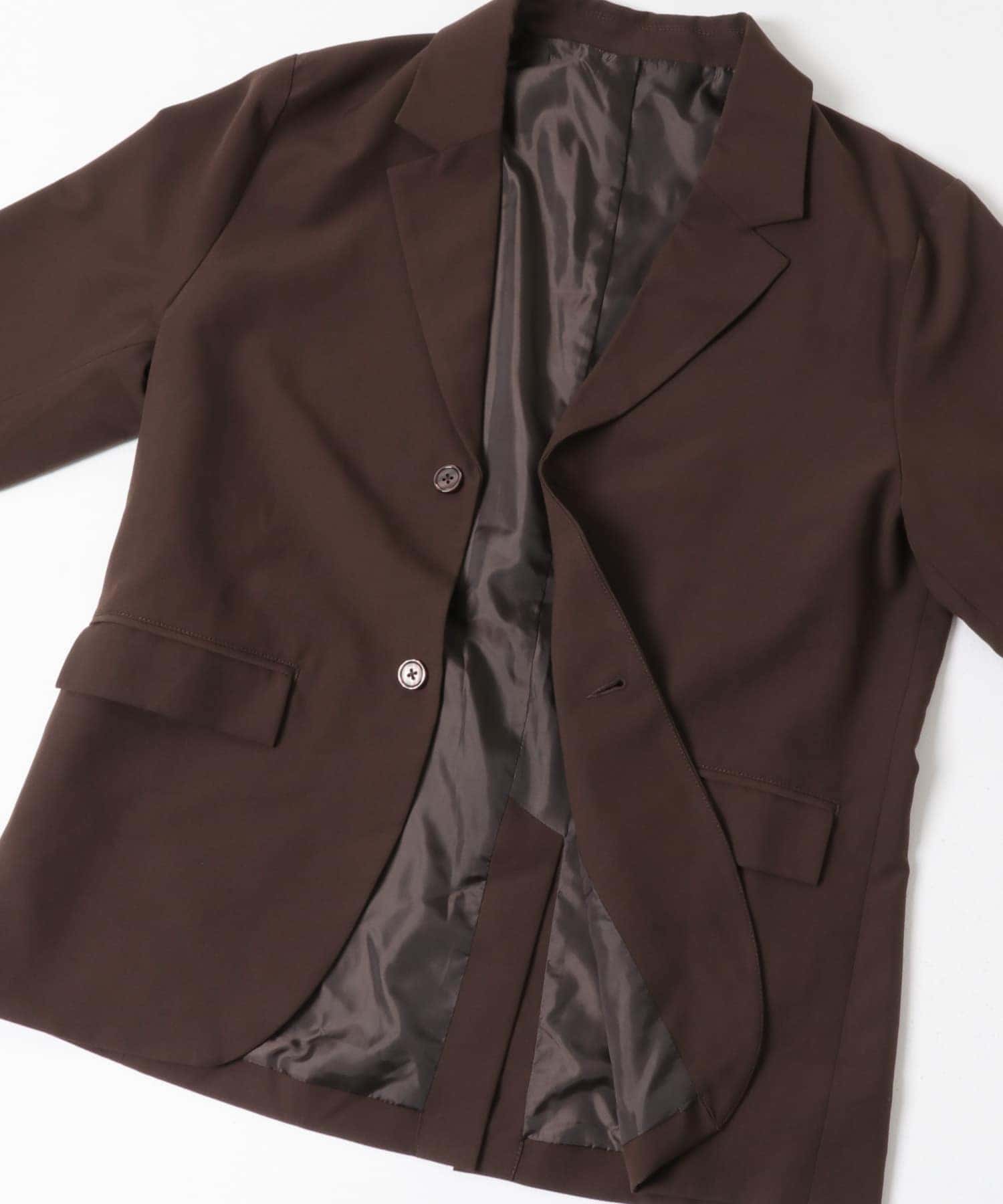 コンフォートテーラードジャケット BROWN M