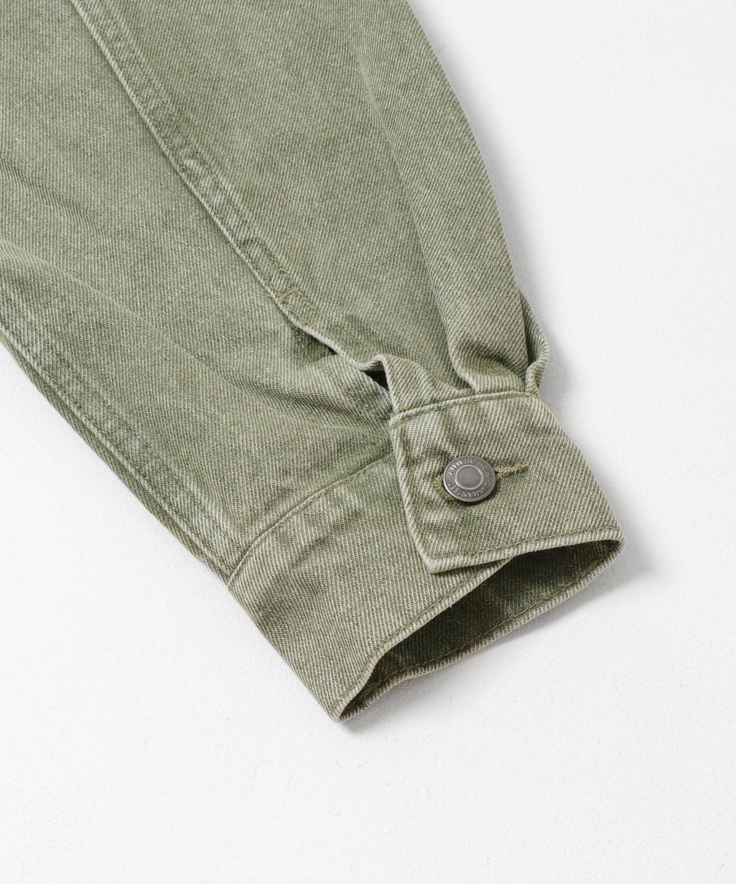 ツイストデニムブルゾン GREEN M
