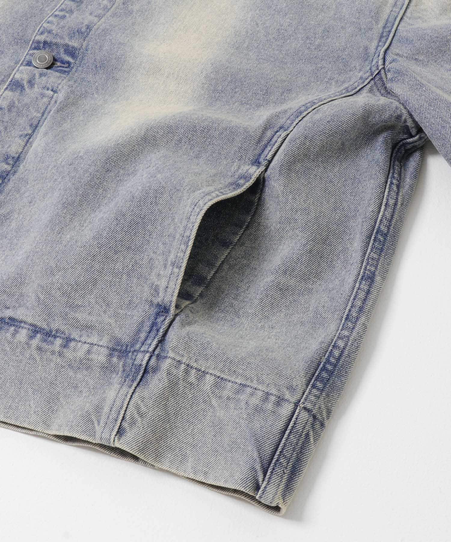 ツイストデニムブルゾン L.INDIGO M
