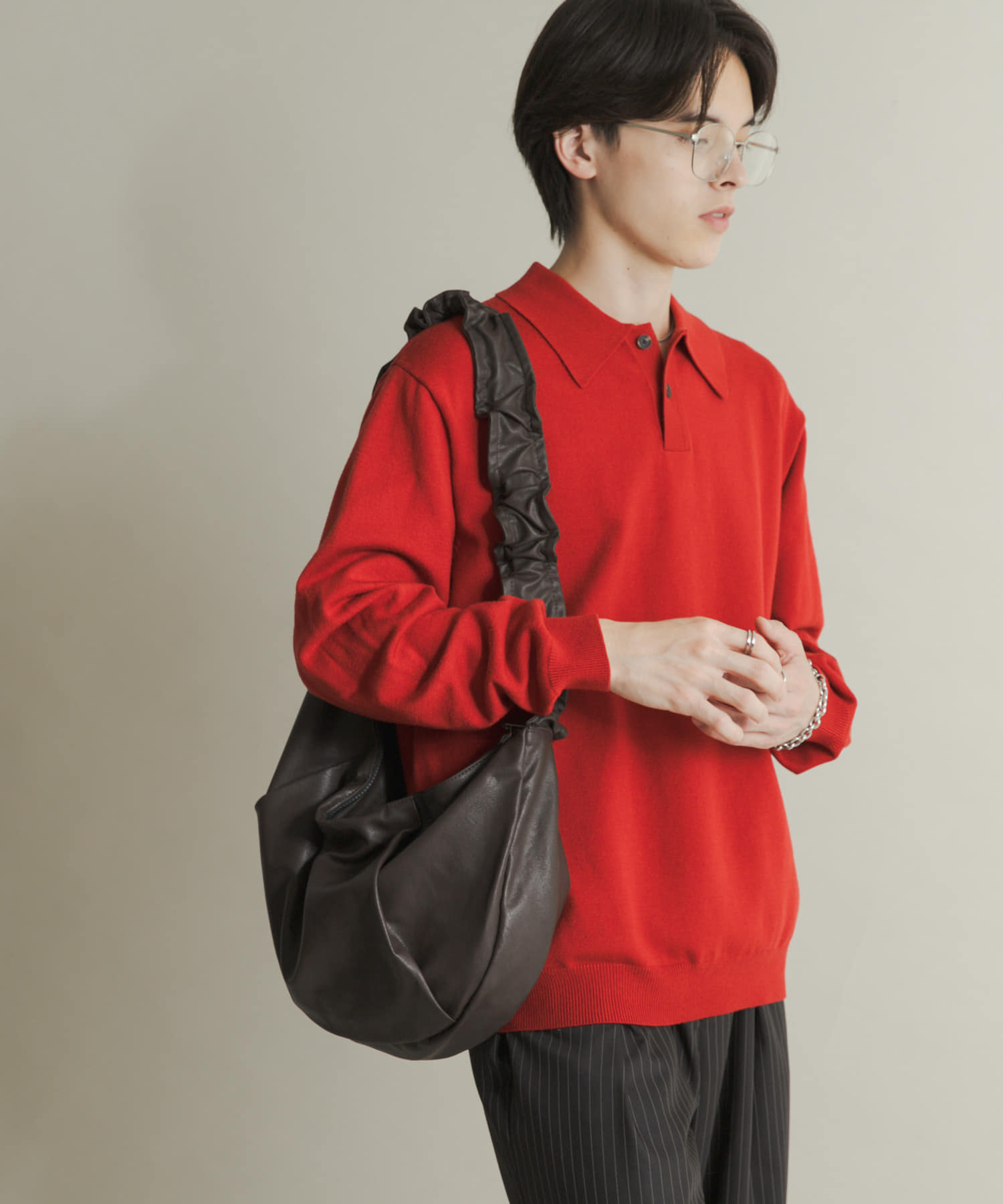 コクーンショルダーバッグ BROWN one