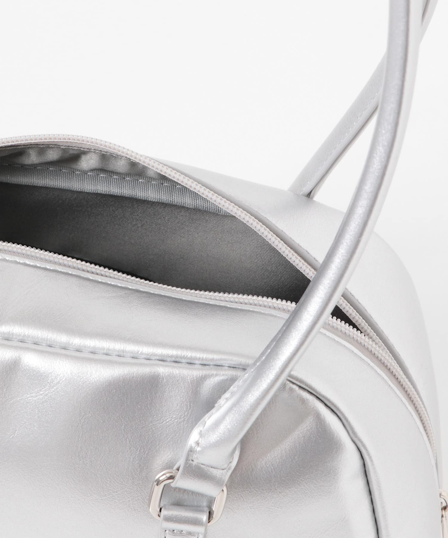 ロングハンドルボストンバッグ SILVER one