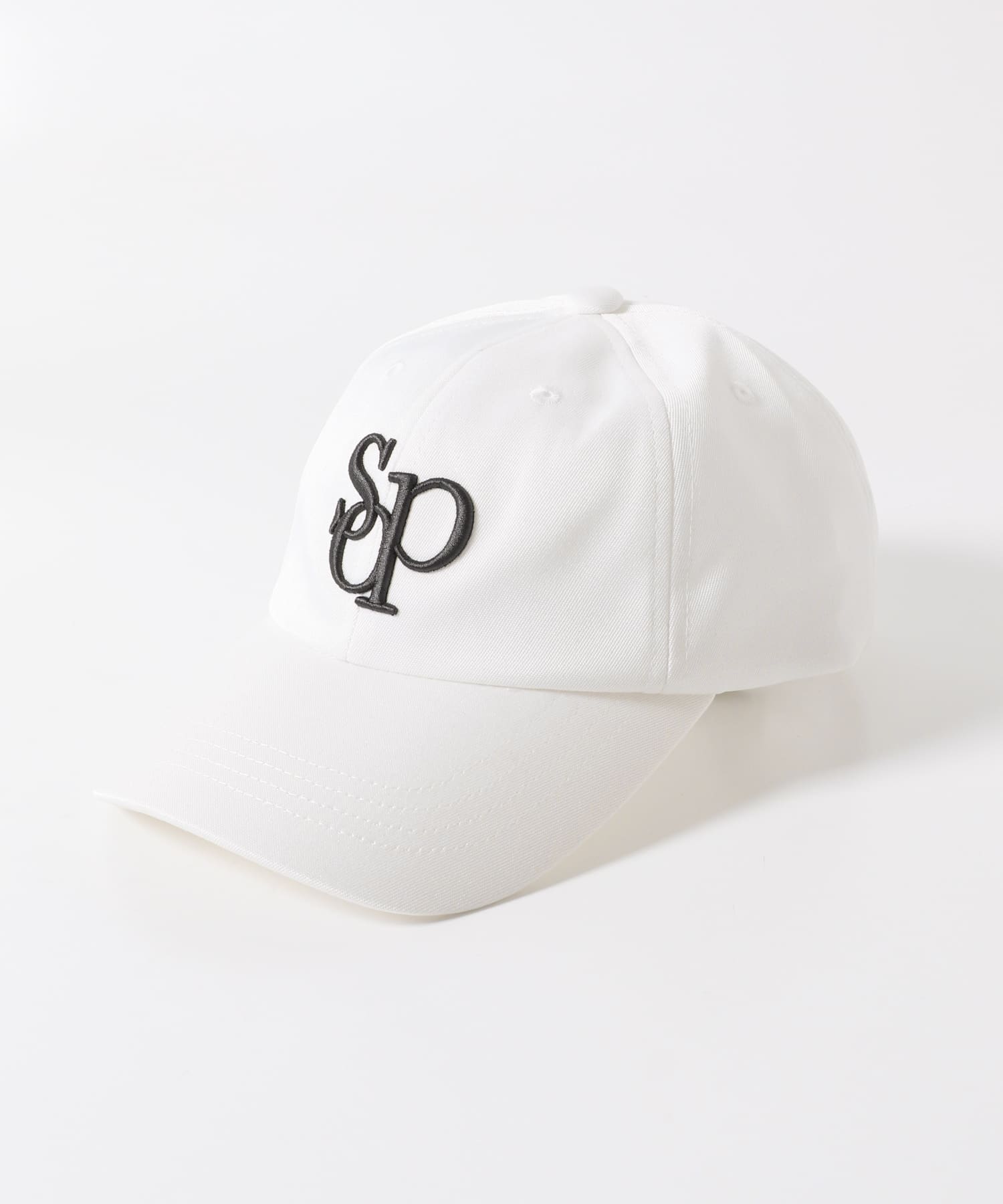logo embroidery ball cap WHITE one