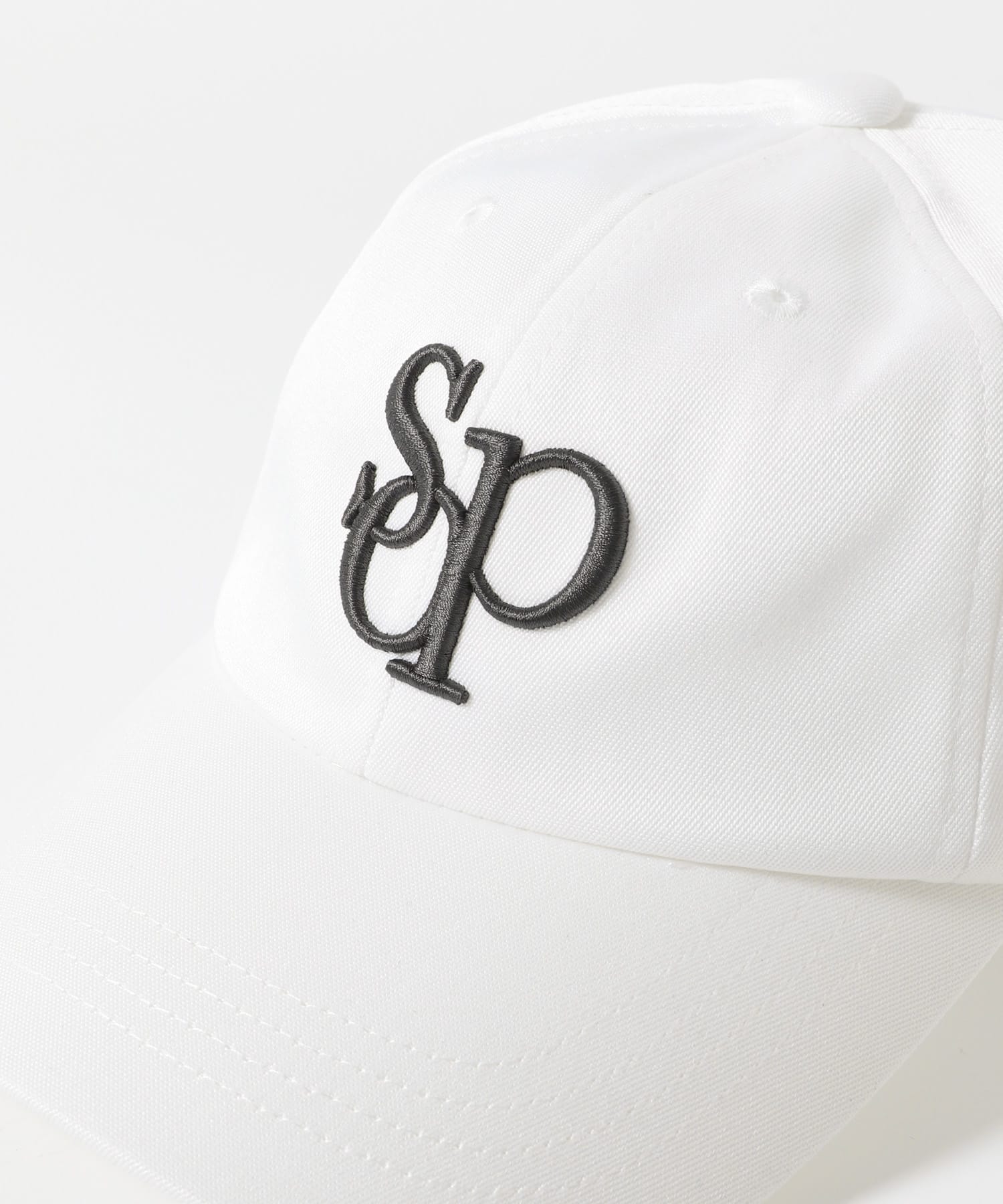 logo embroidery ball cap WHITE one
