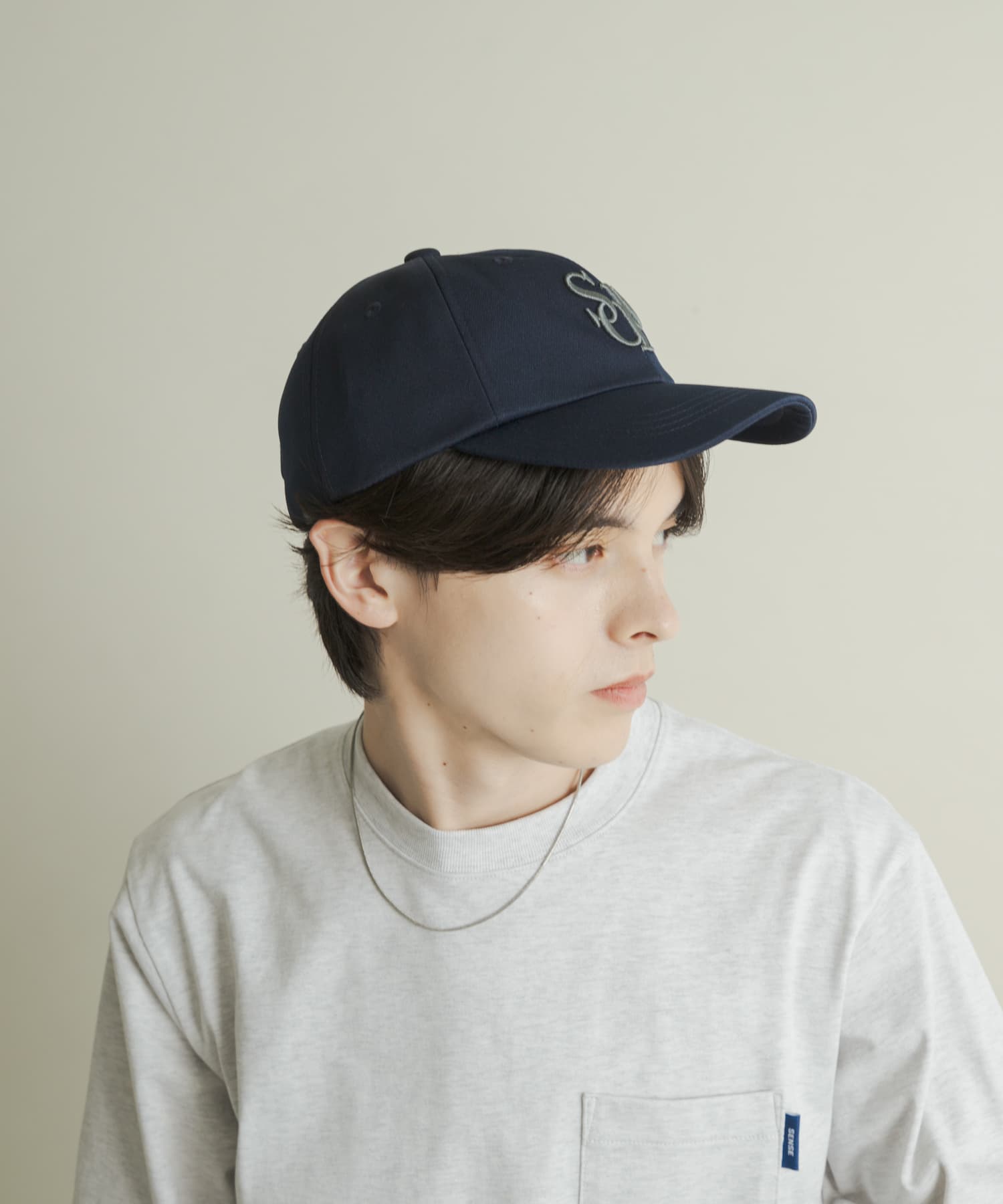 logo embroidery ball cap NAVY one