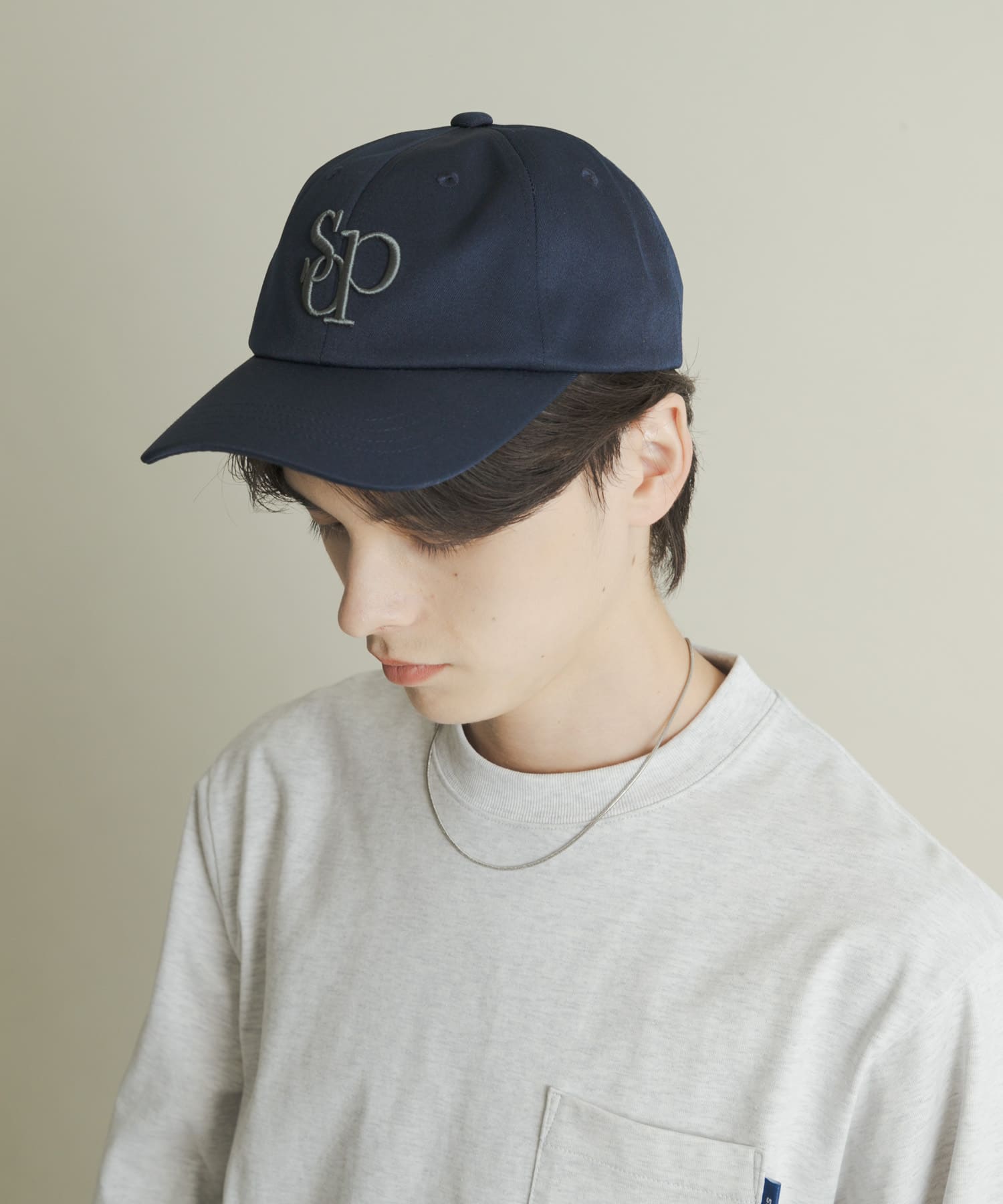 logo embroidery ball cap NAVY one