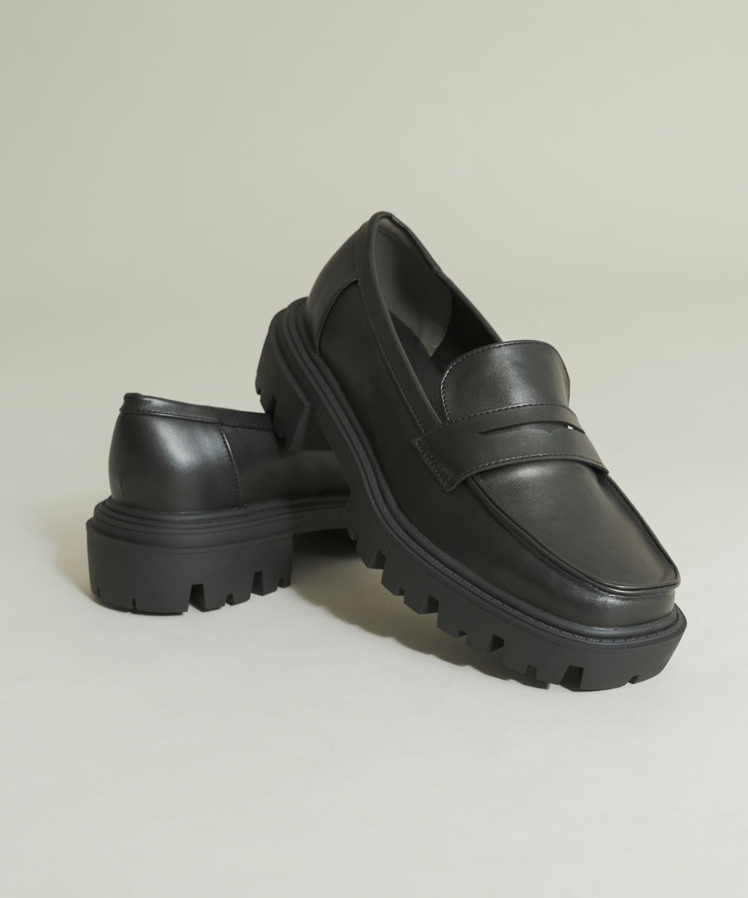 トラックソールコインローファー BLACK 26
