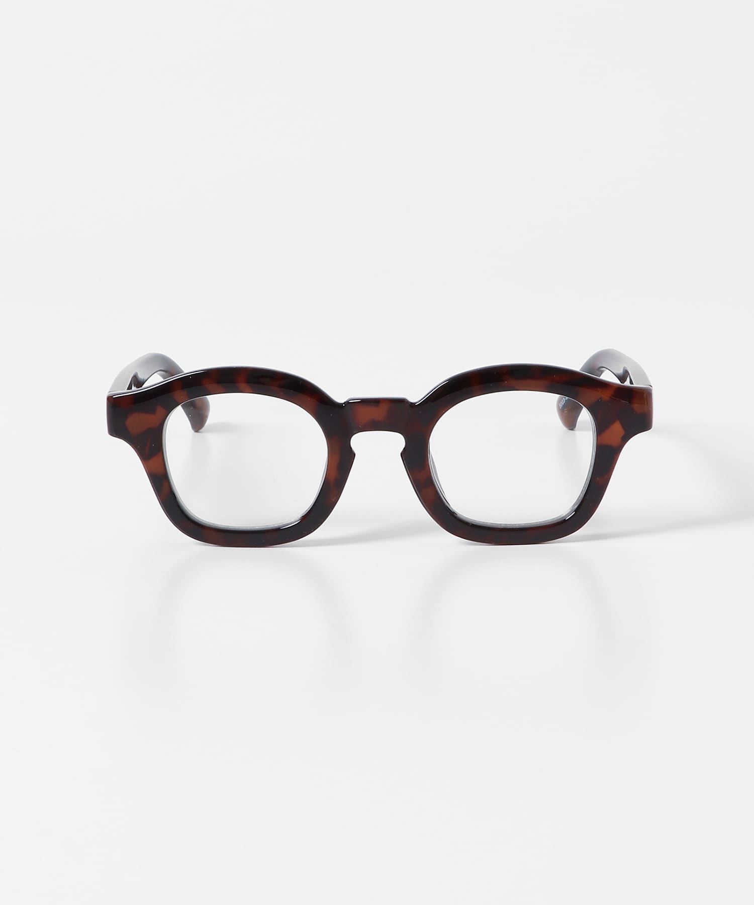 ウェリントンクリアメガネ BROWN one
