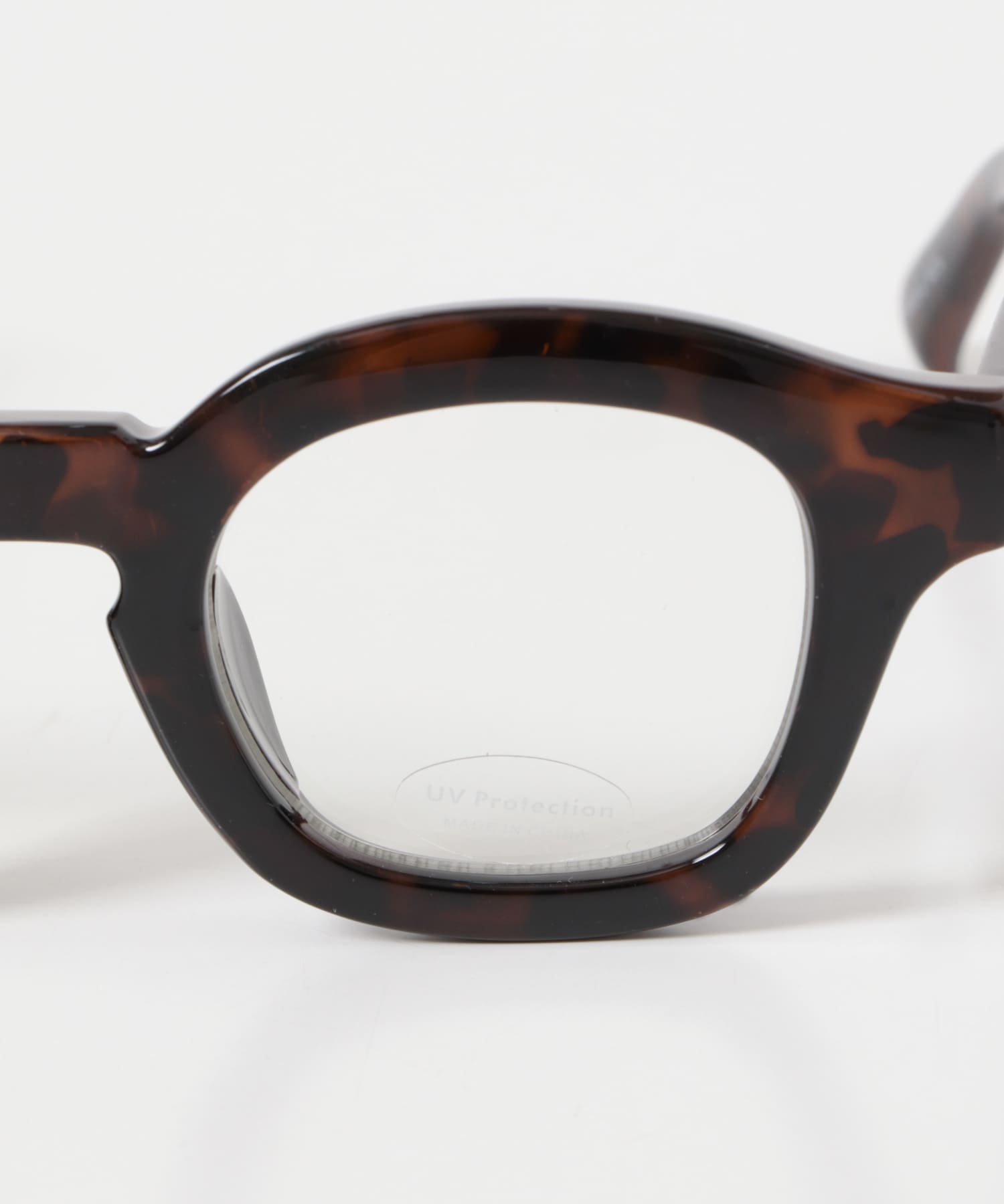 ウェリントンクリアメガネ BROWN one
