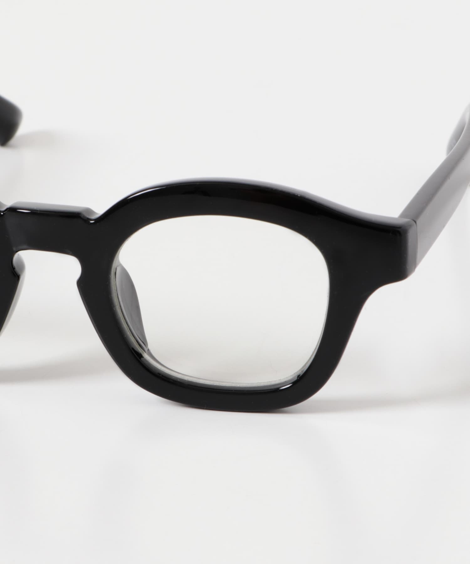 ウェリントンクリアメガネ BLACK one