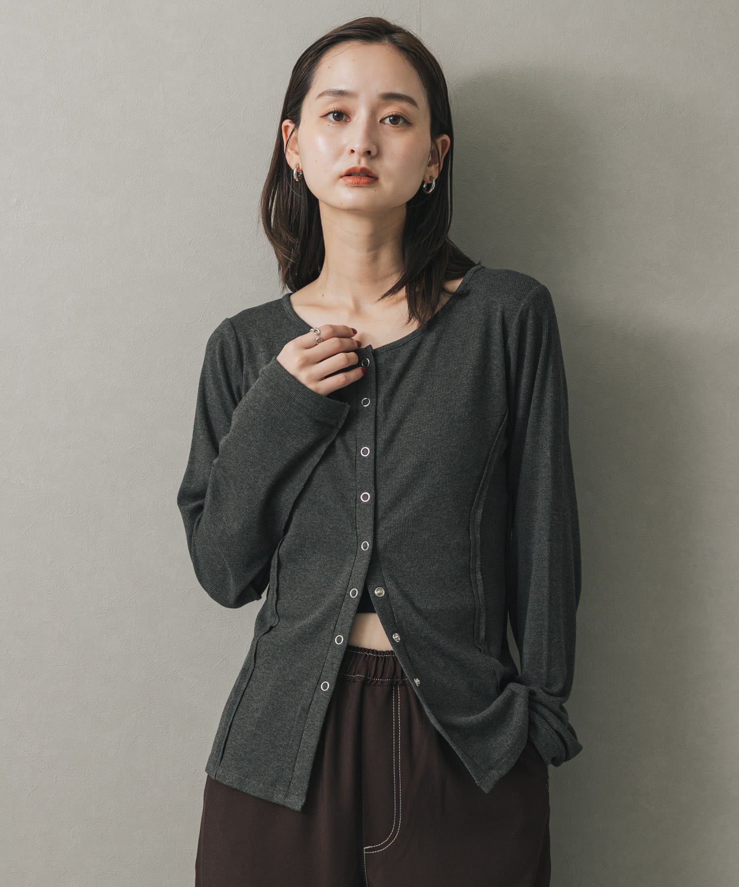 身長：169cm サイズ：one
