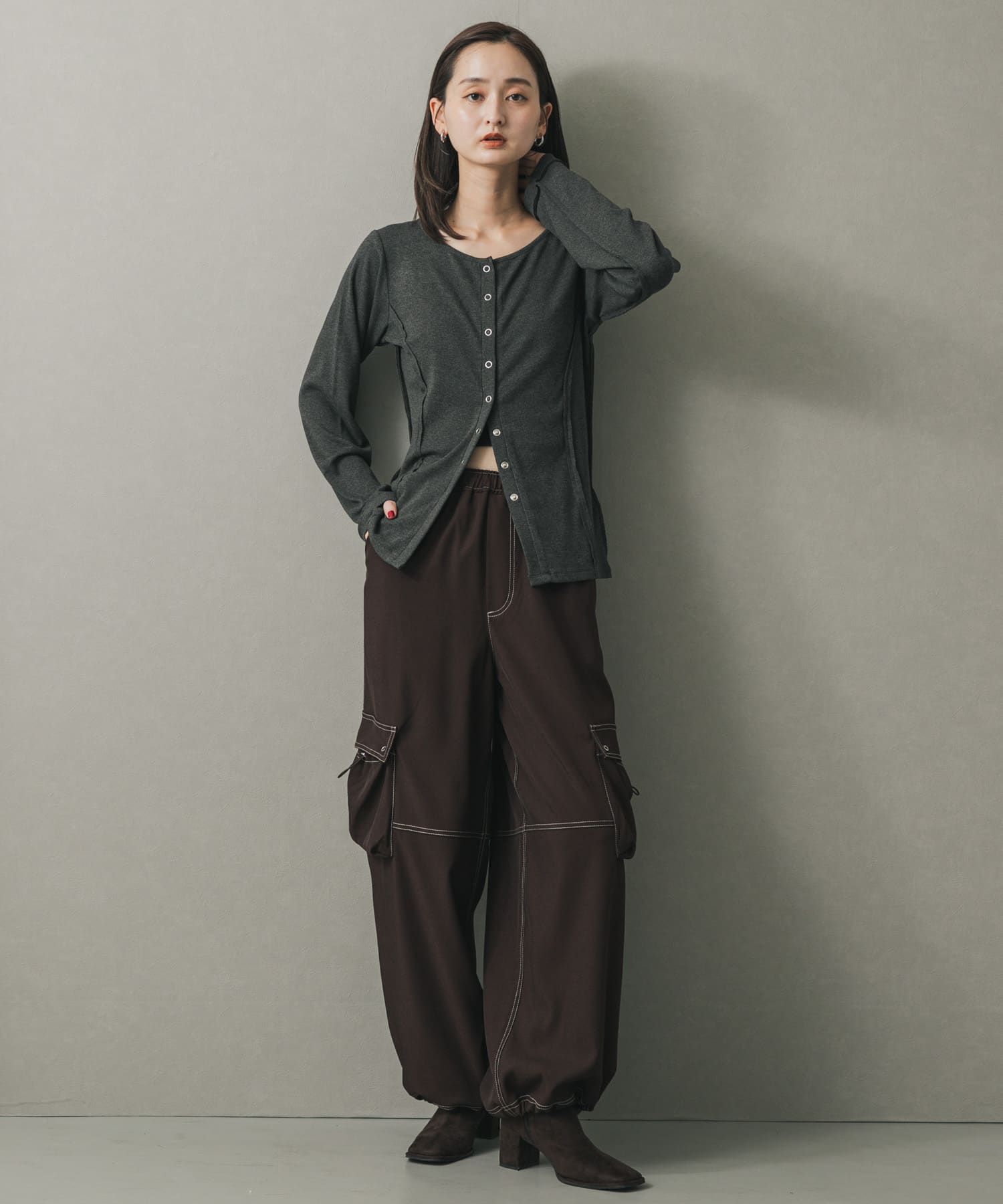 身長：169cm サイズ：one
