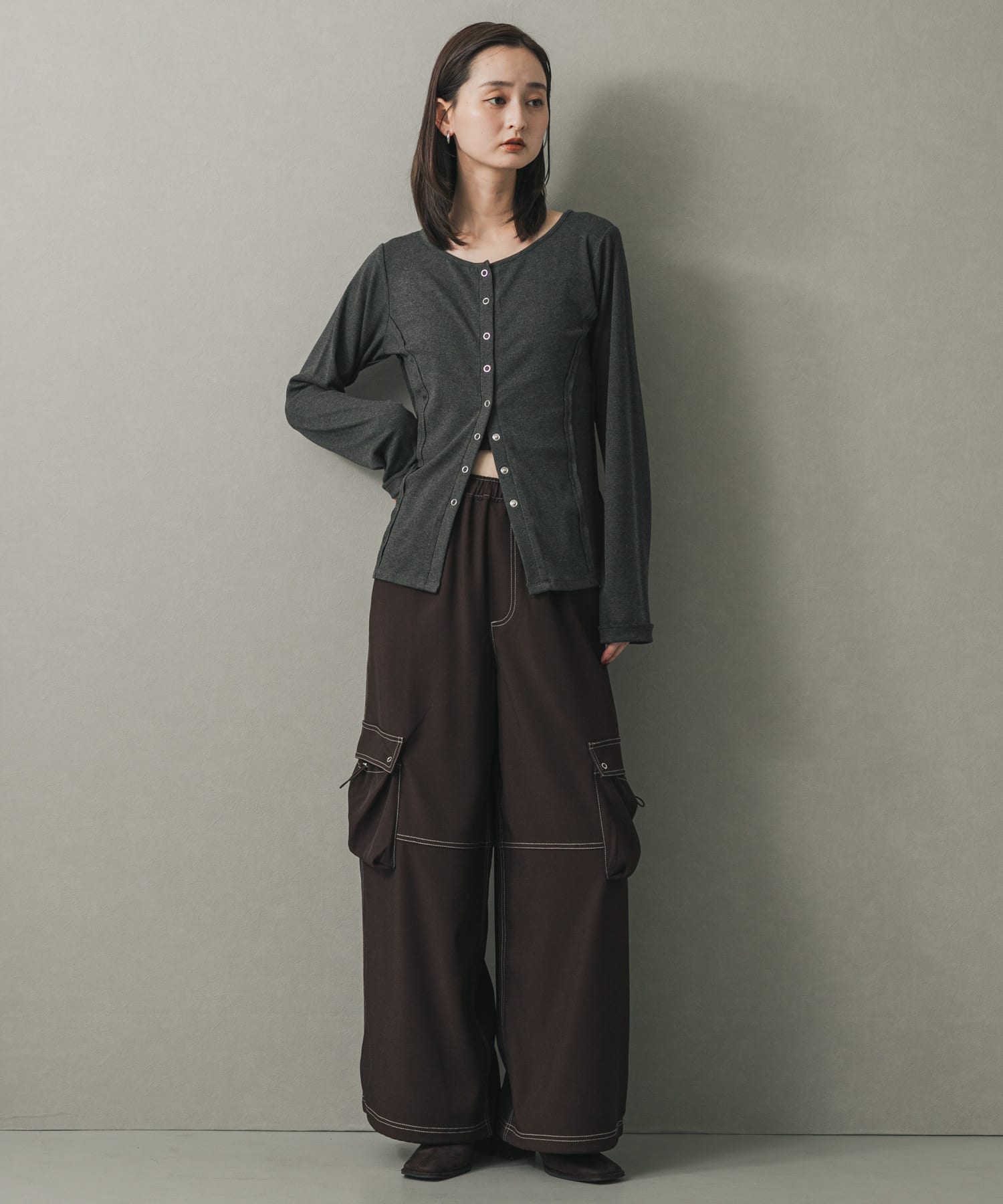 身長：169cm サイズ：one