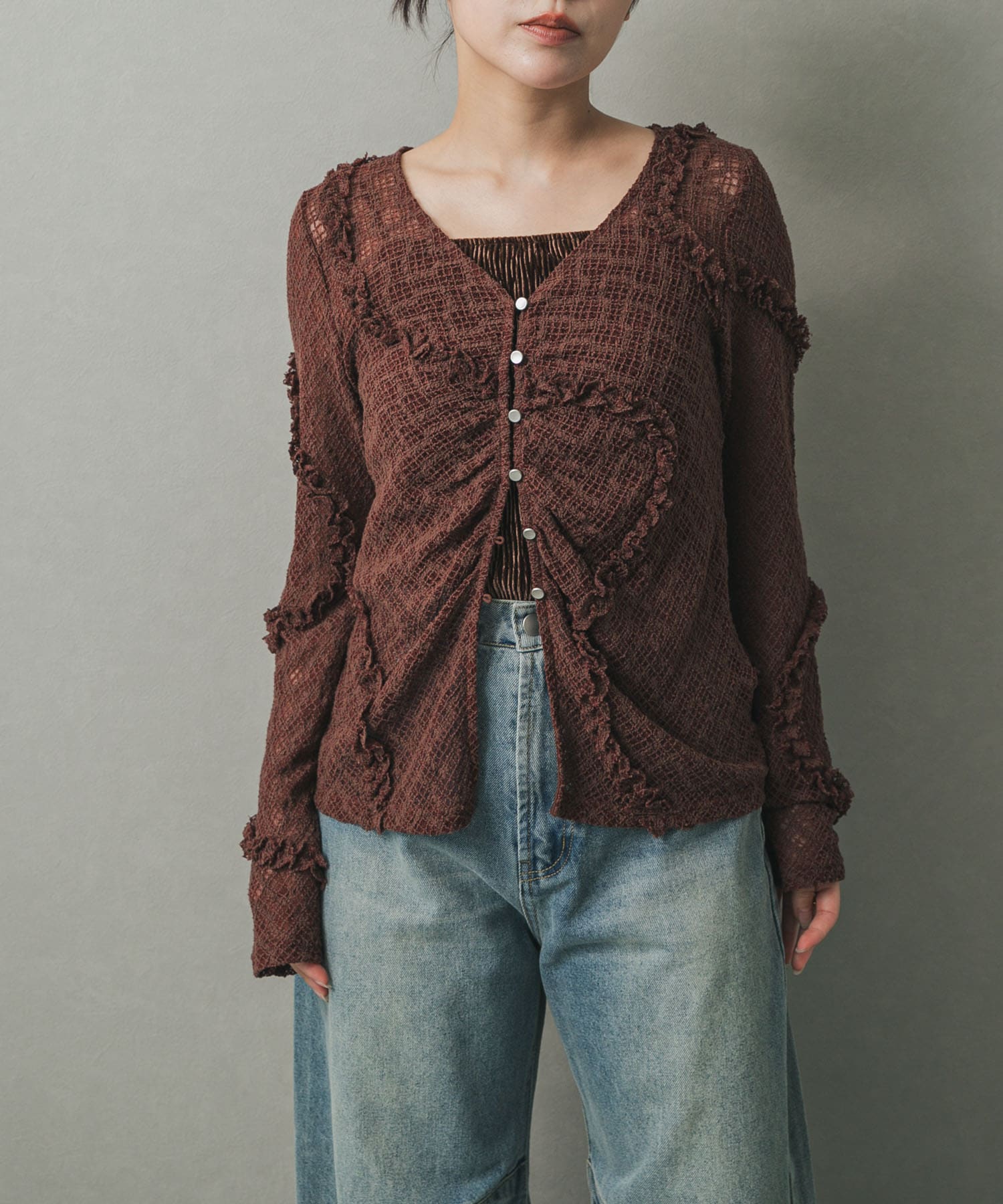 身長：158cm サイズ：one