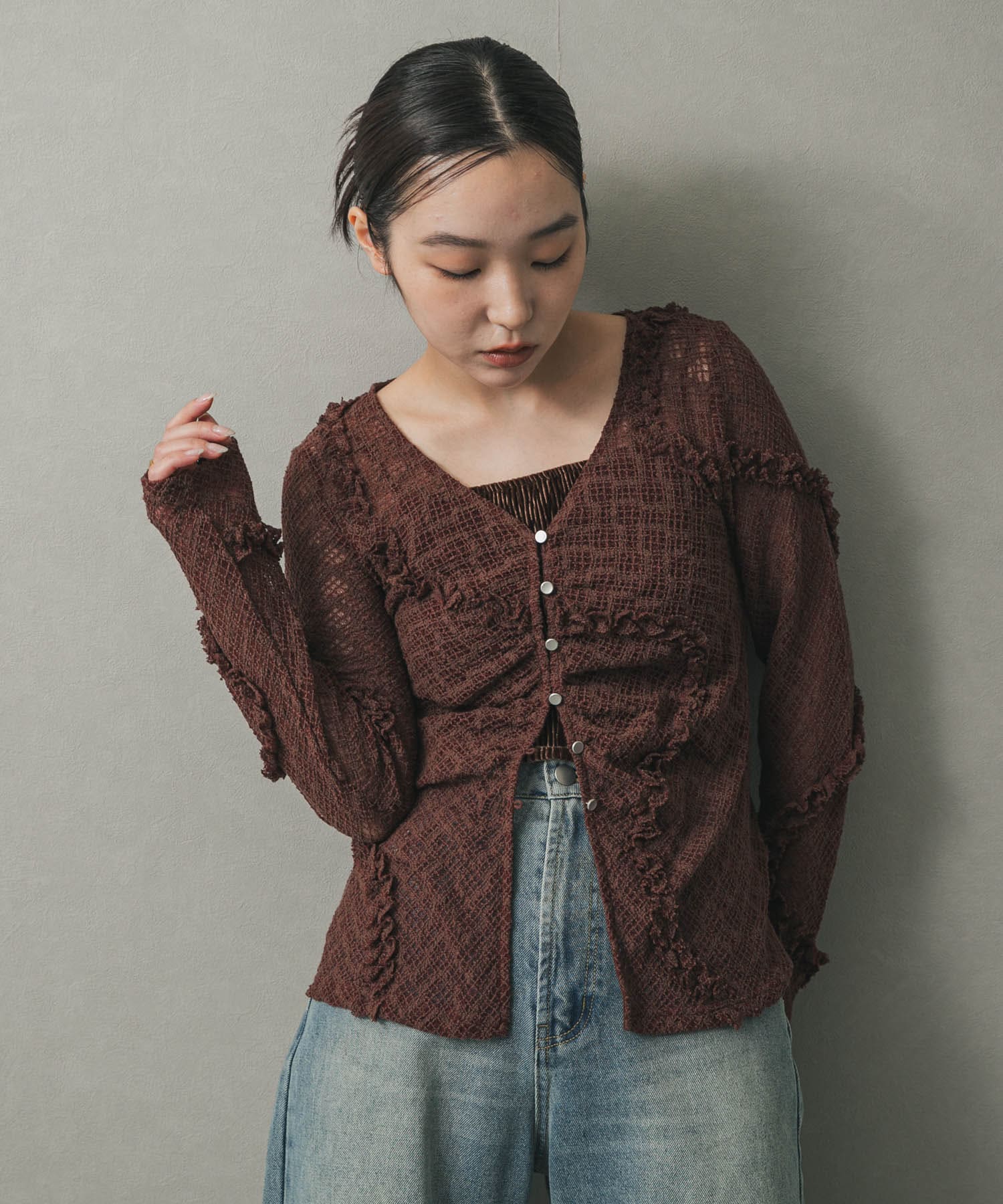 身長：158cm サイズ：one