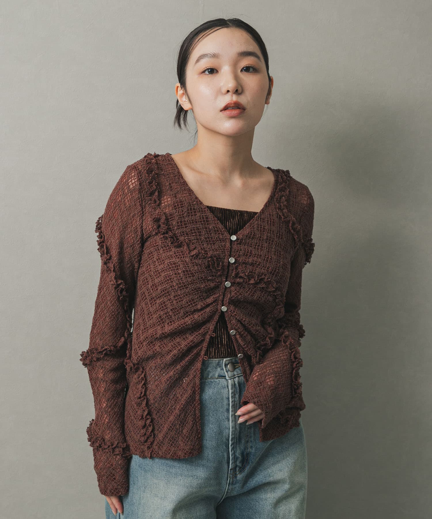 身長：158cm サイズ：one