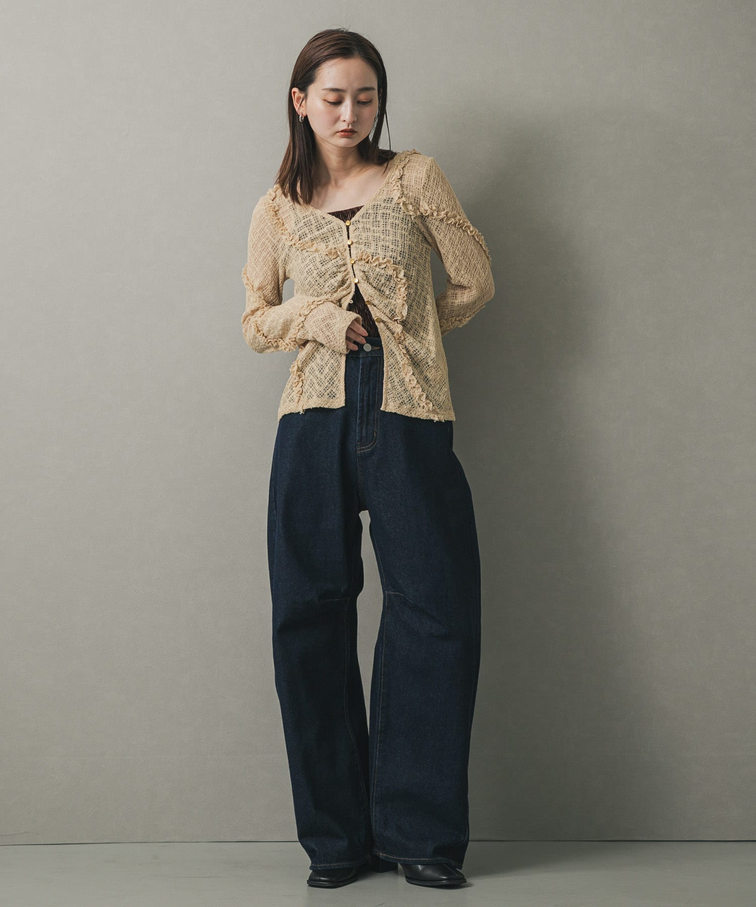 身長：169cm サイズ：one