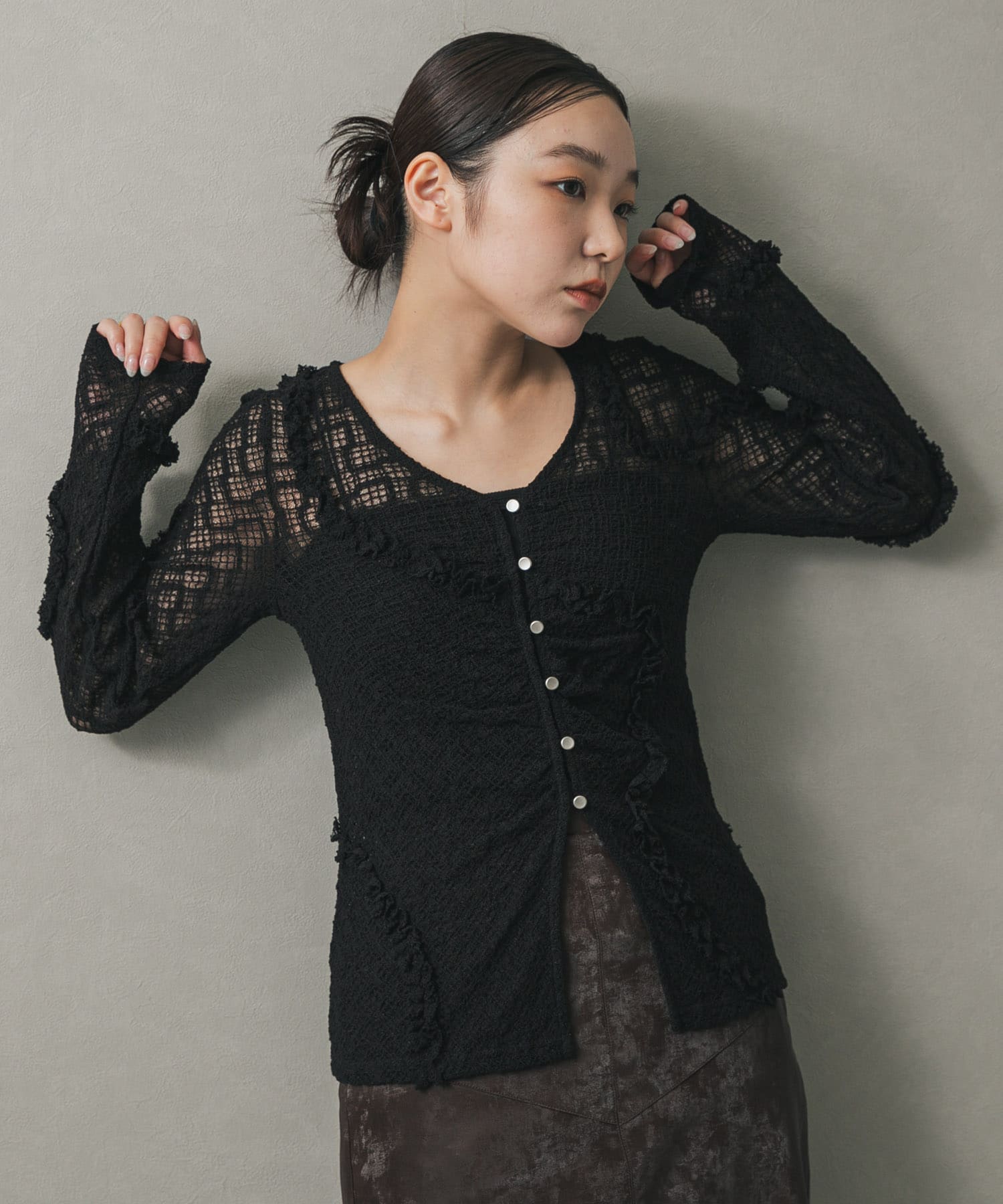 身長：158cm サイズ：one