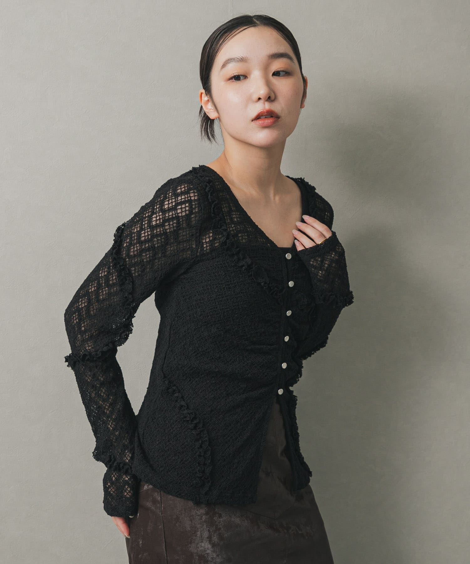身長：158cm サイズ：one