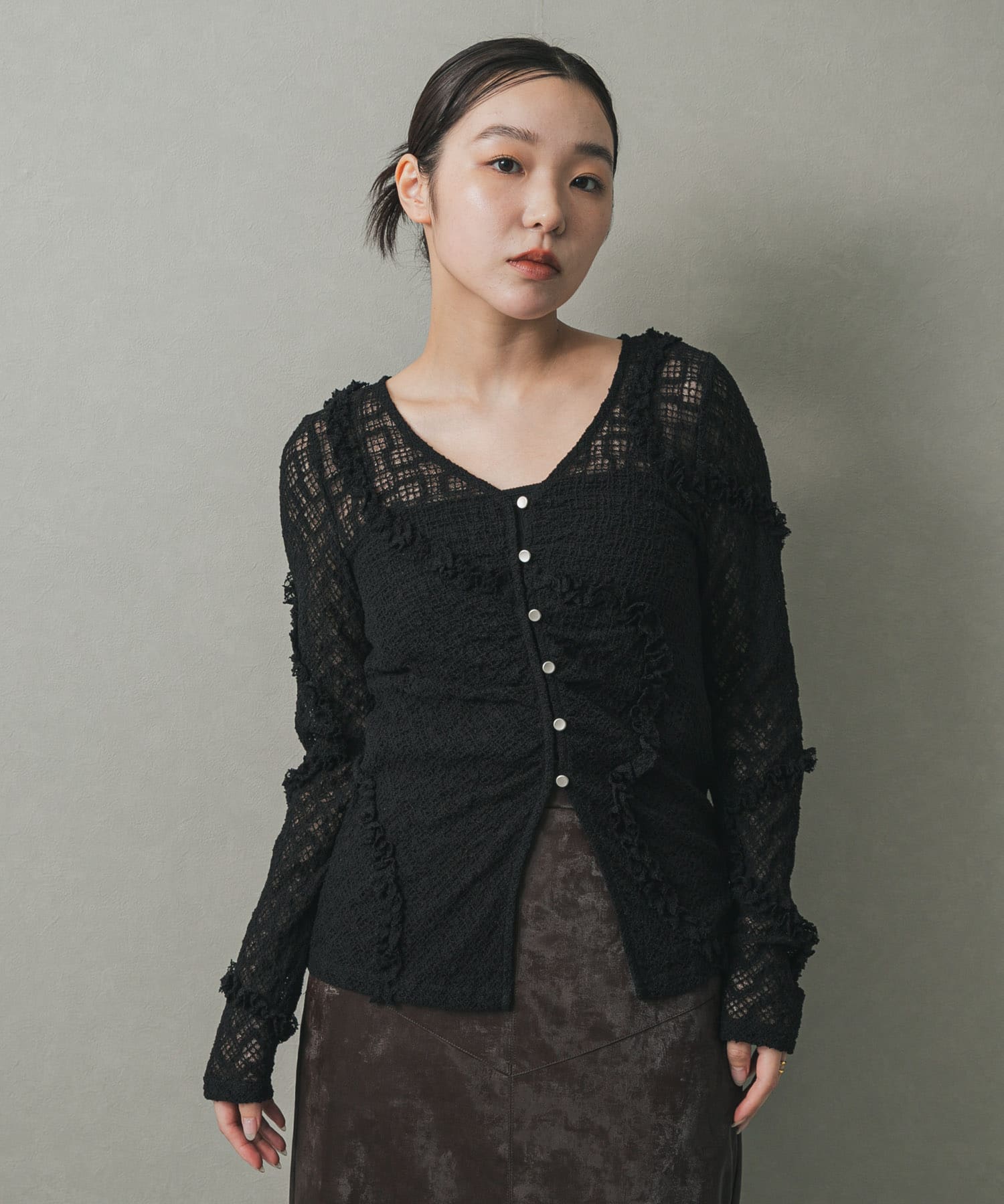 身長：158cm サイズ：one