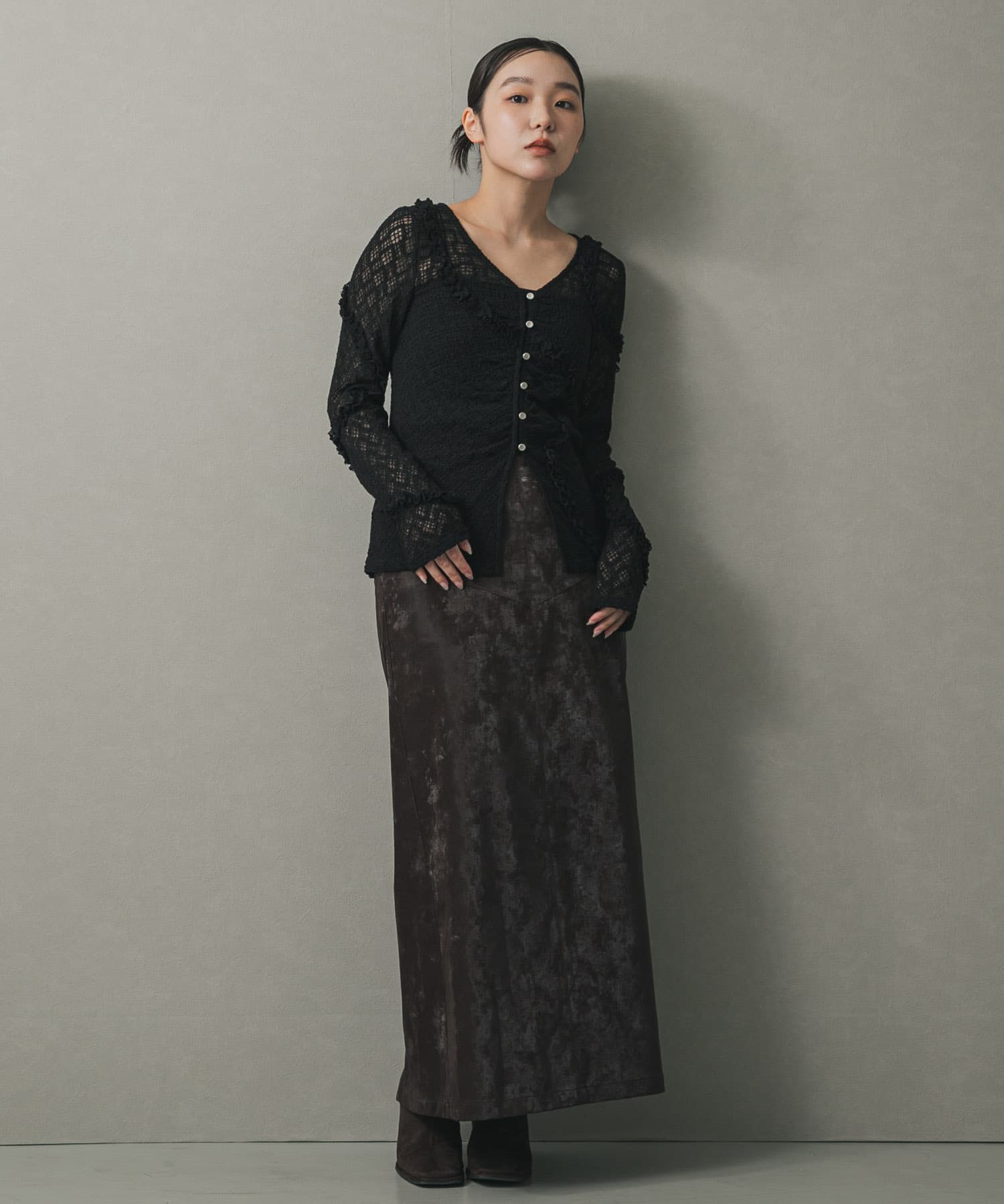 身長：158cm サイズ：one