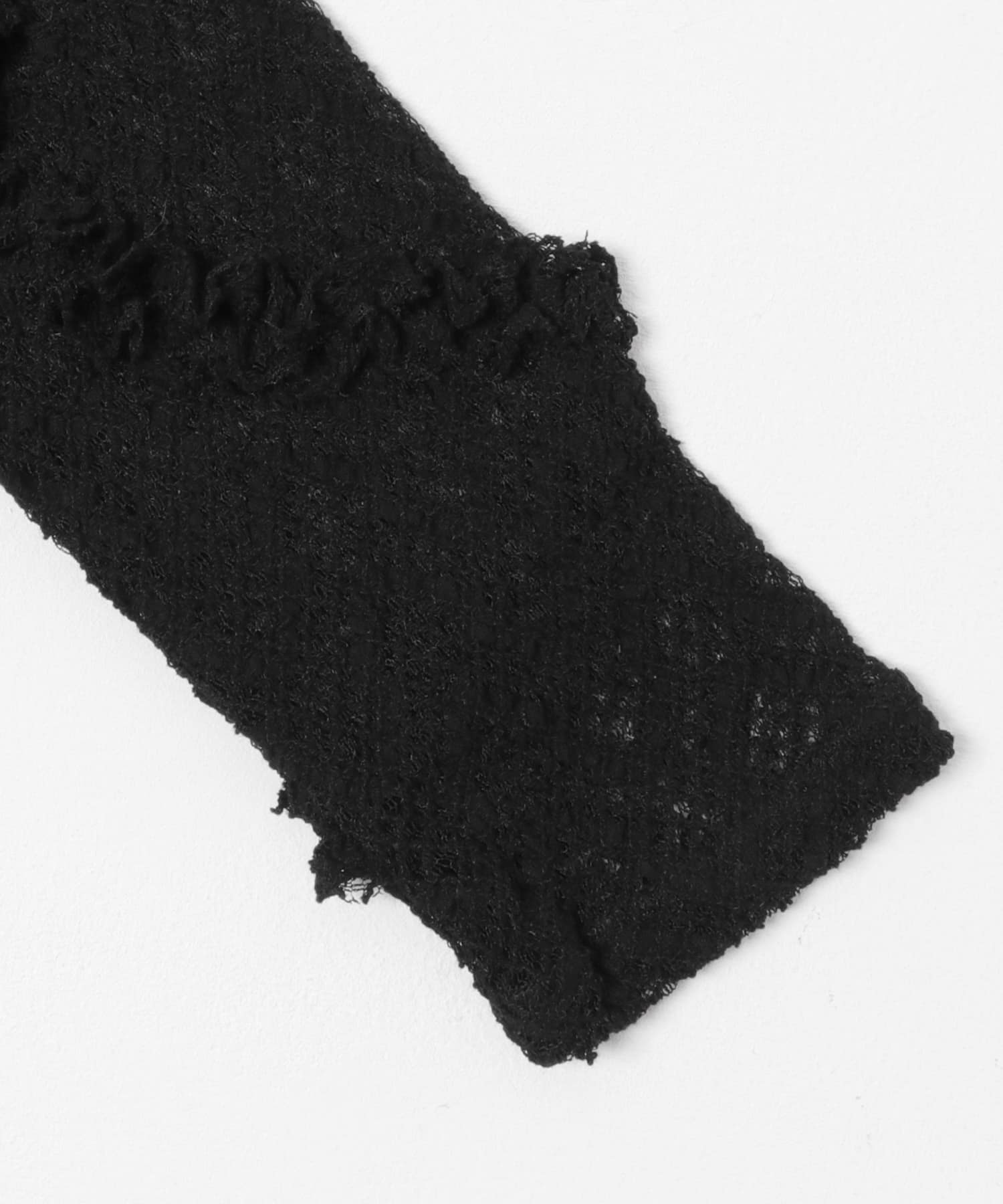 フロントボタンレースカーディガン BLACK one