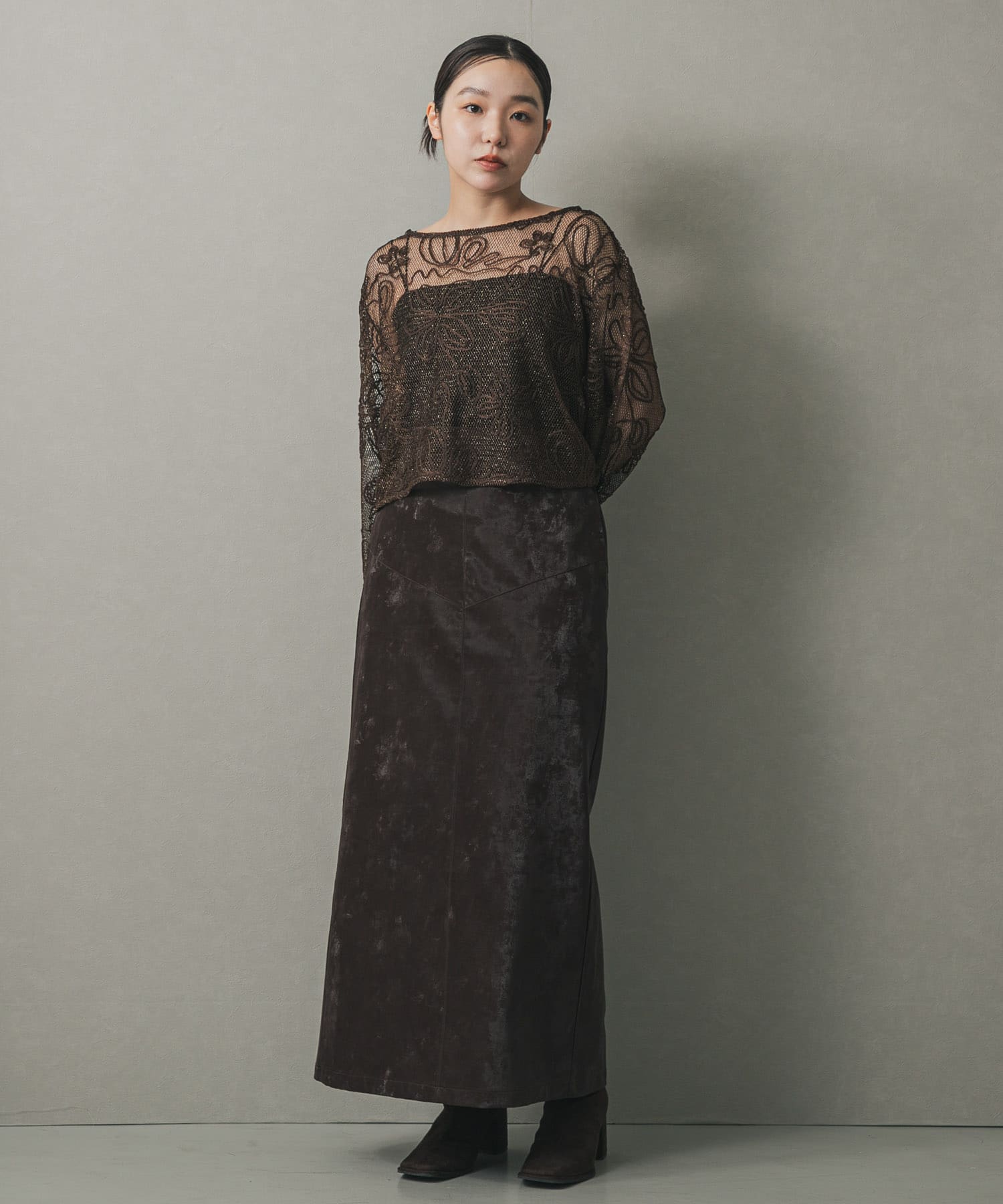 身長：158cm サイズ：one