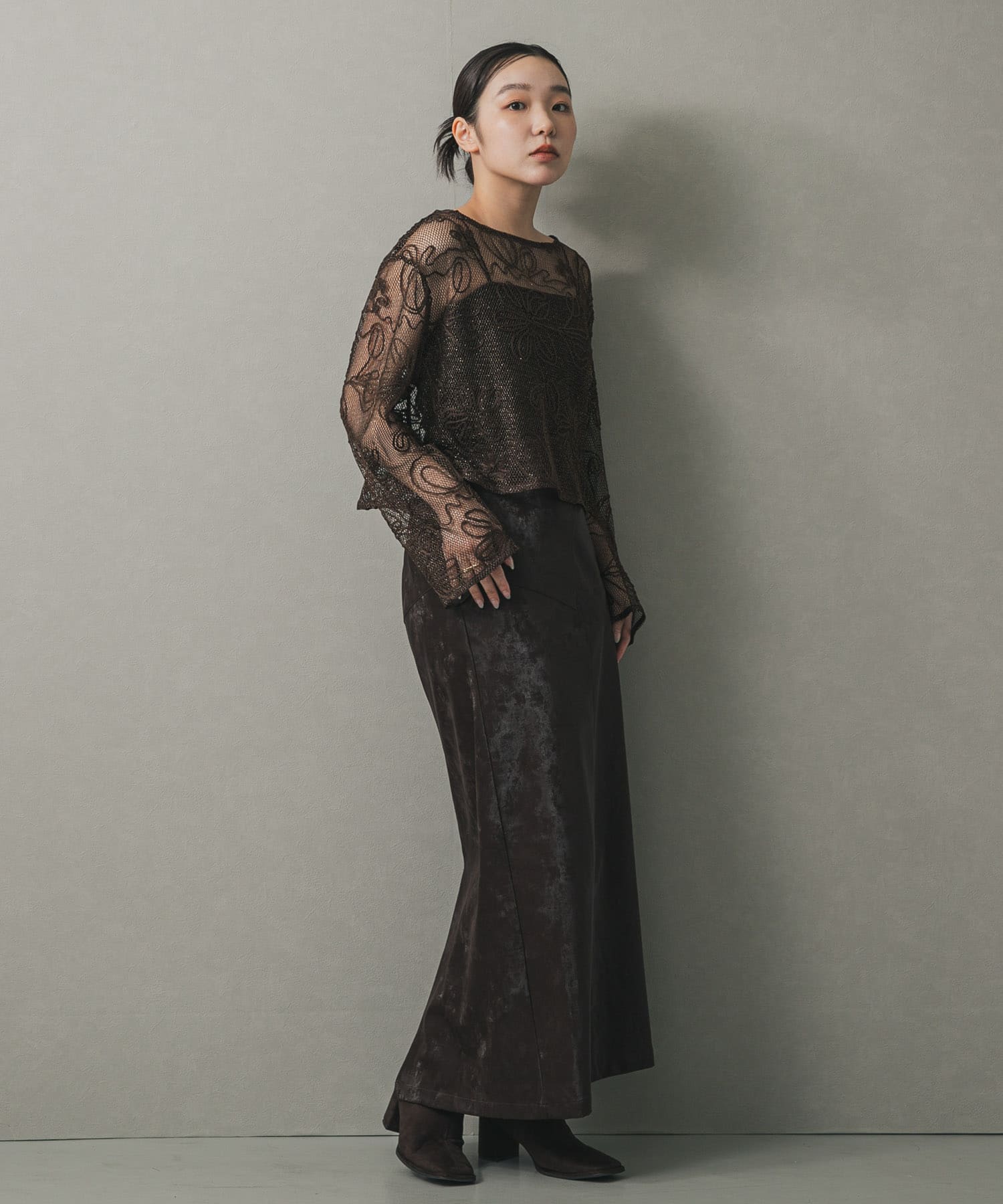 身長：158cm サイズ：one