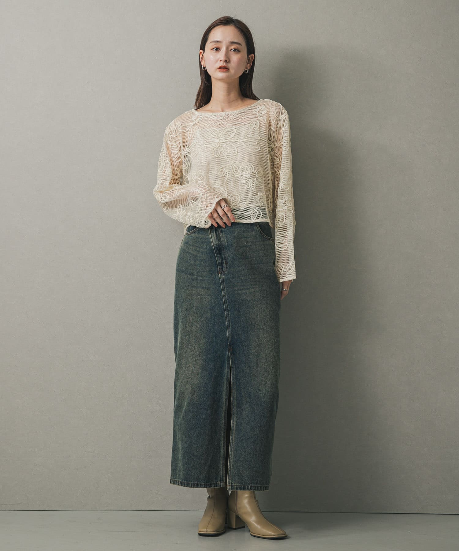 身長：169cm サイズ：one