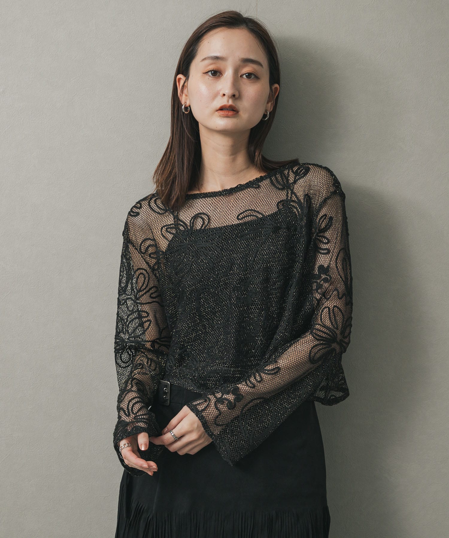 身長：169cm サイズ：one