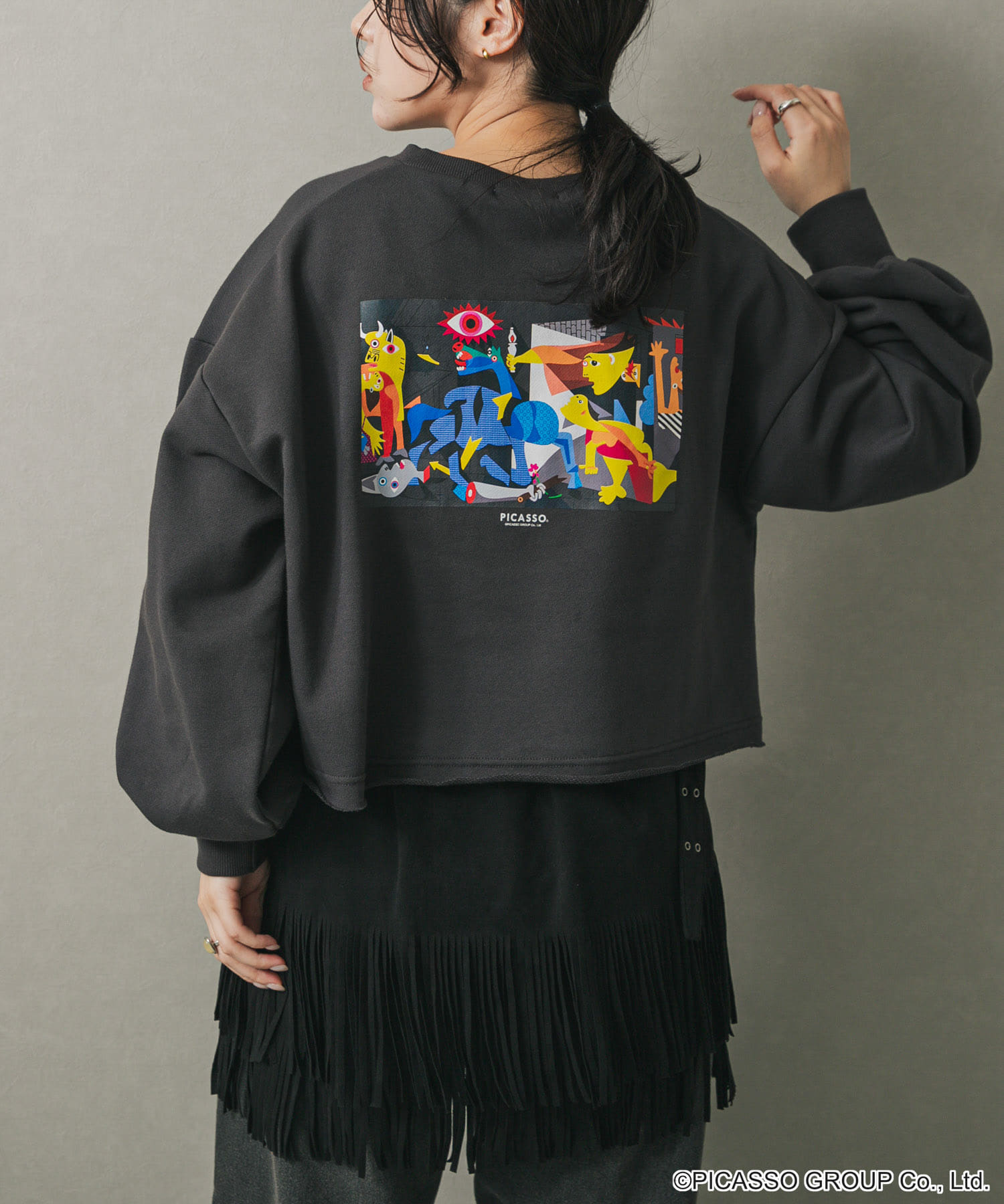 PICASSOレースアップクロップドトップ