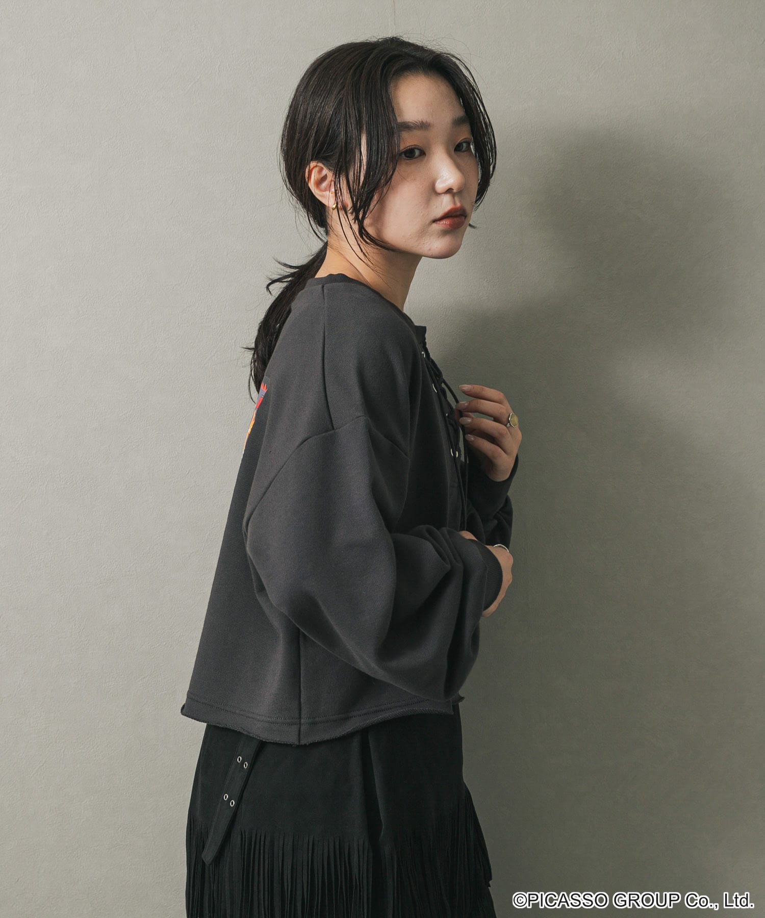 身長：158cm サイズ：one