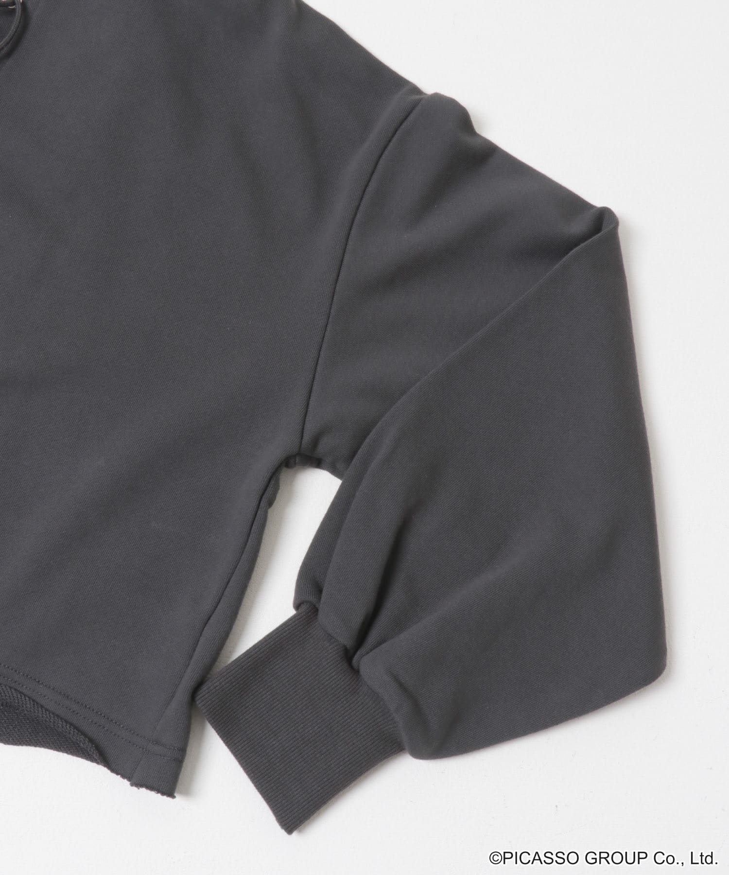 PICASSOレースアップクロップドトップ CHARCOAL one