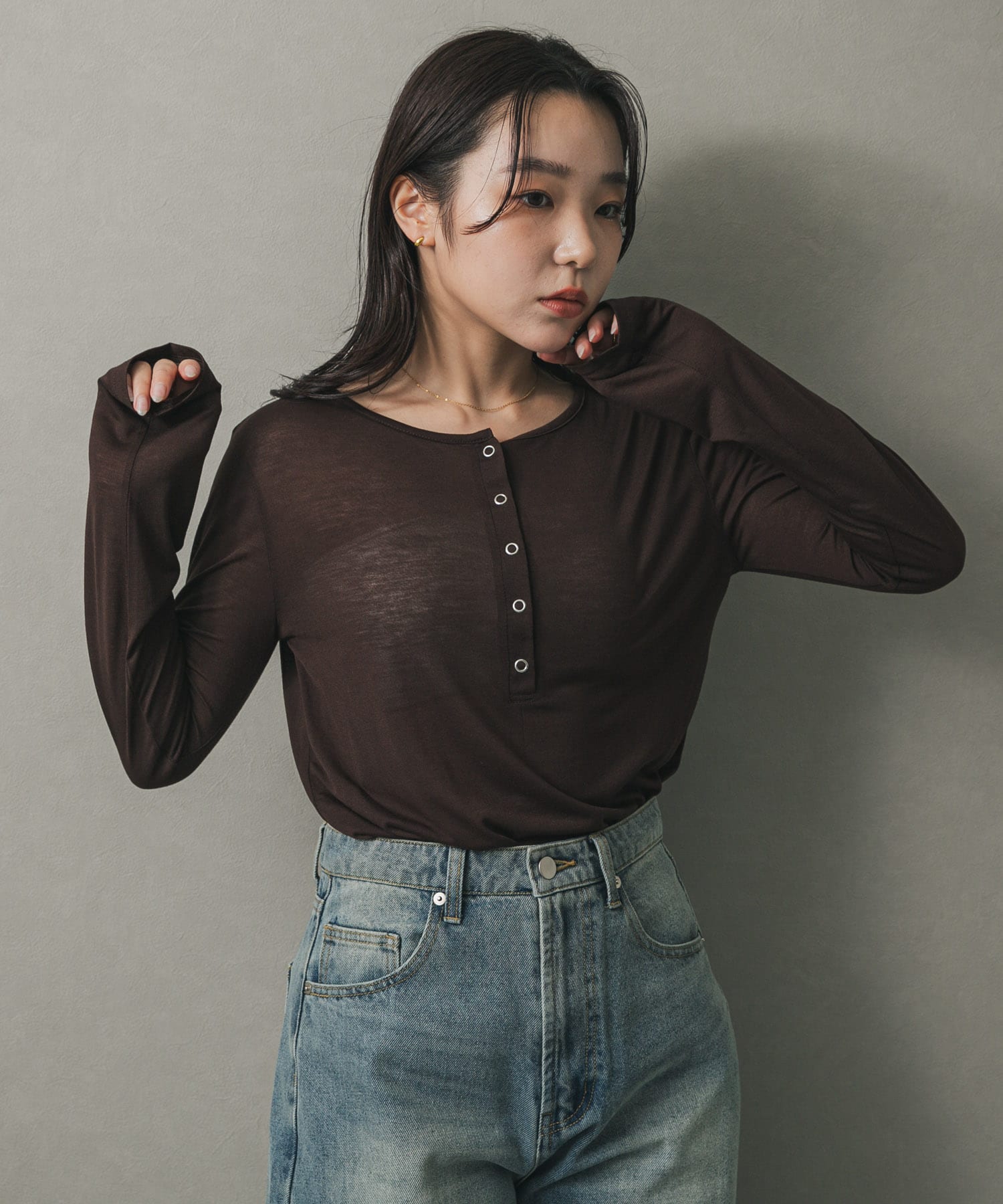 身長：158cm サイズ：one