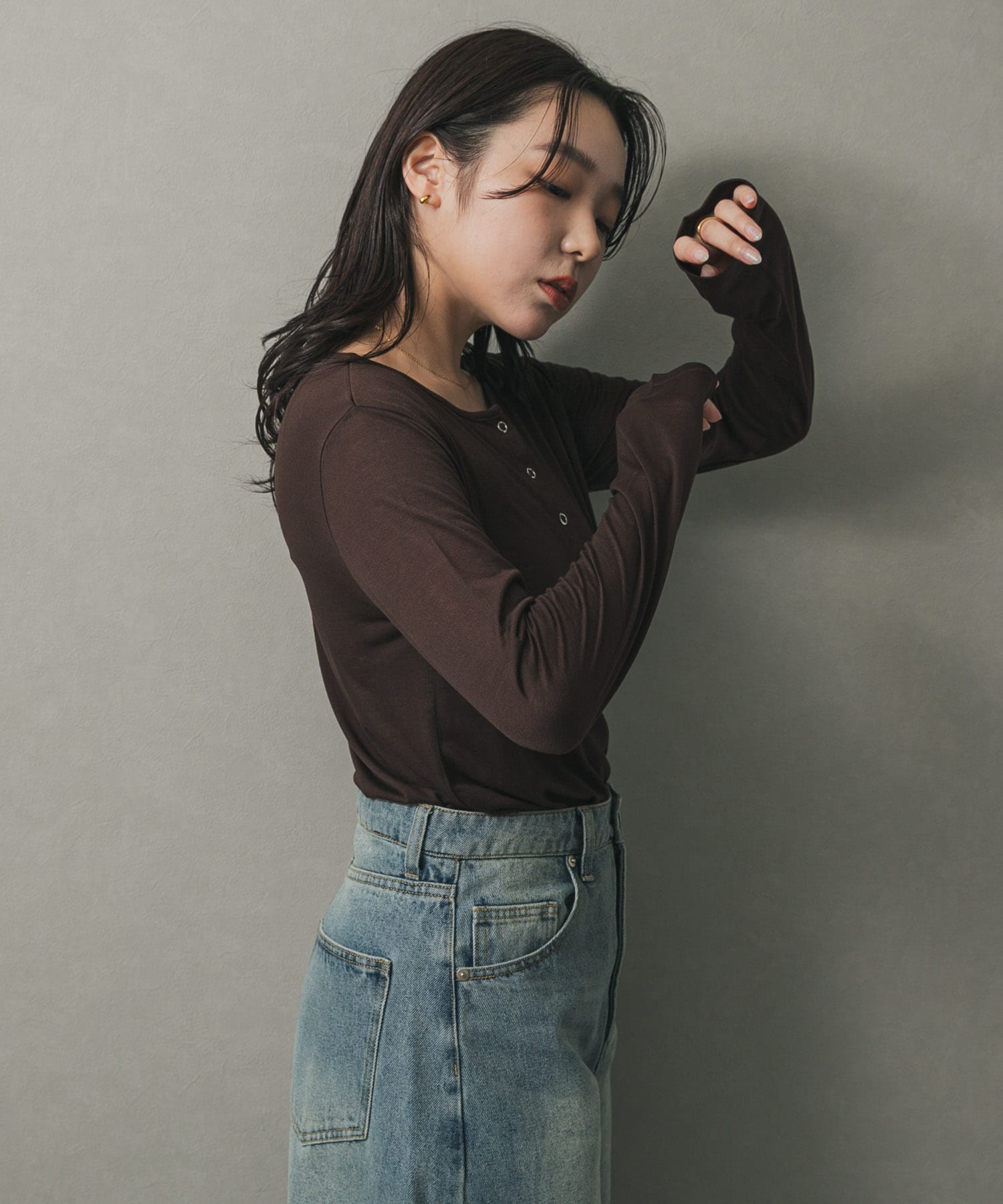 身長：158cm サイズ：one